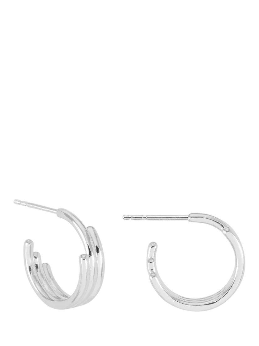 Rachel Jackson London Small Evolve Hoop Earrings, Silver