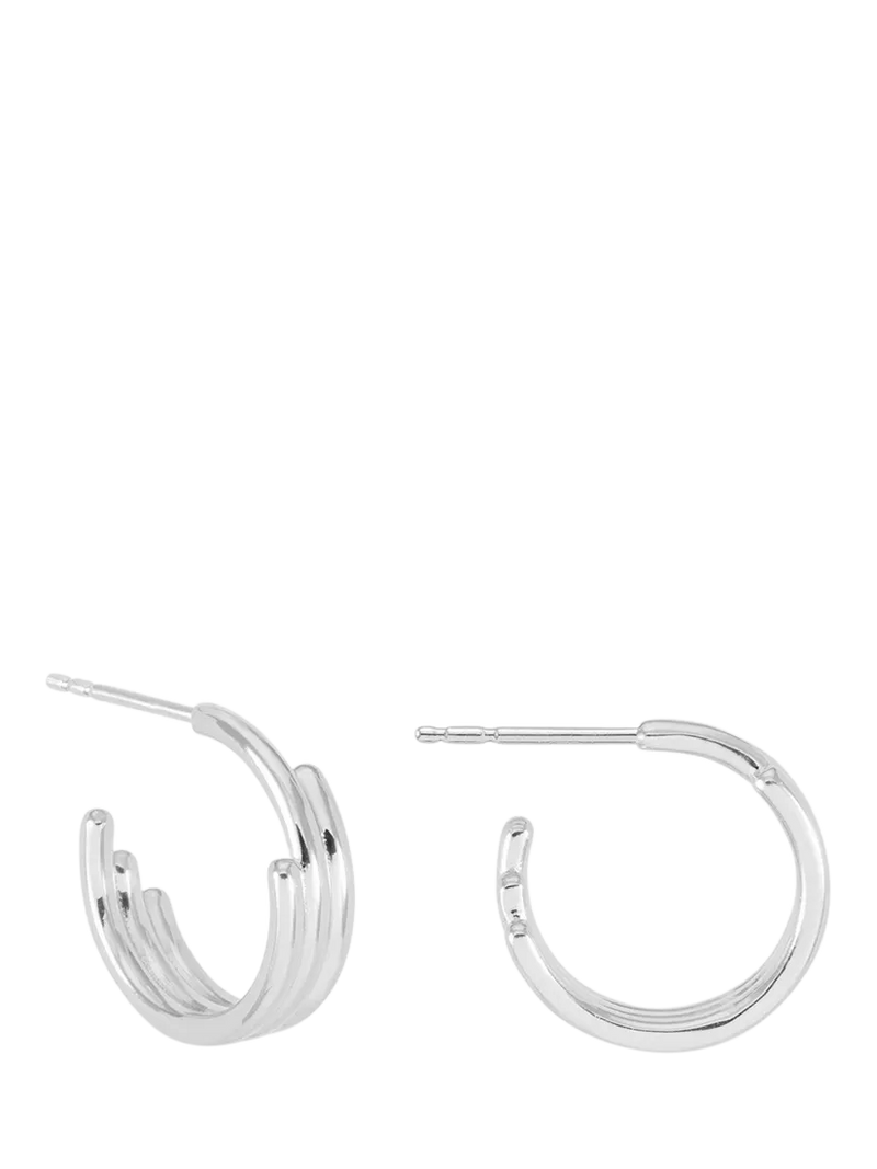 Rachel Jackson London Small Evolve Hoop Earrings, Silver