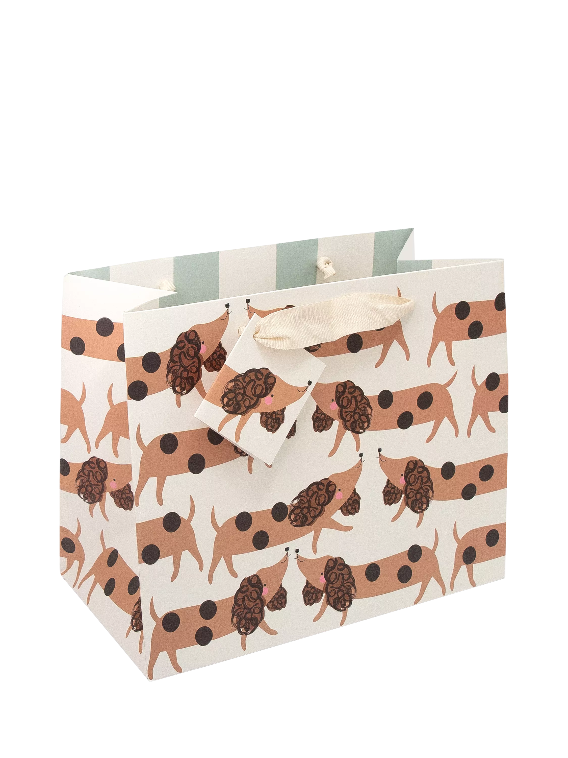 Caroline Gardner gift bag sausage dogs medium - British product