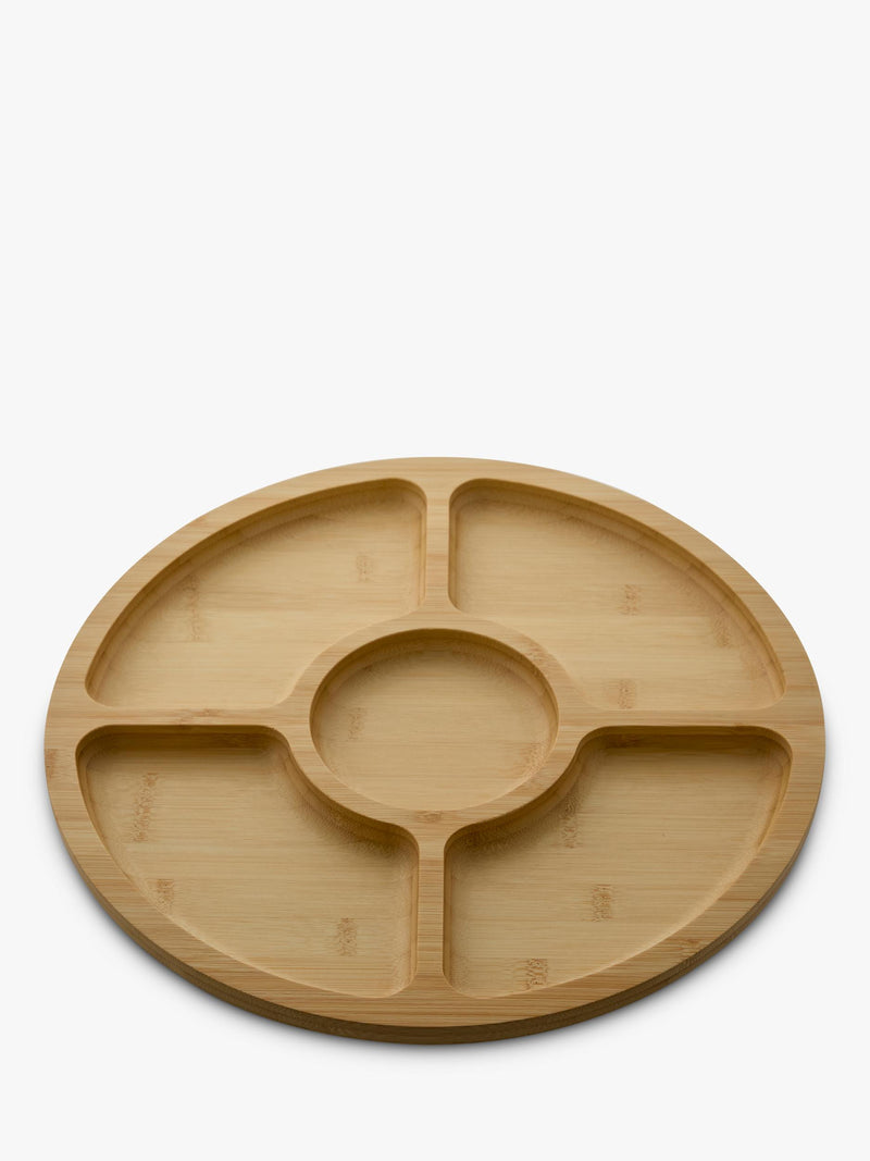 Farberware bamboo round platter with lid 35cm, imported from the UK