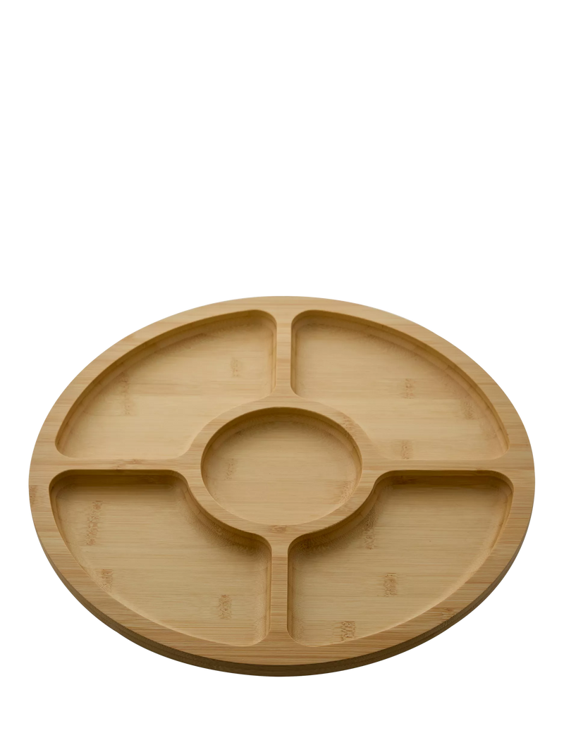 Farberware bamboo round platter with lid 35cm, imported from the UK
