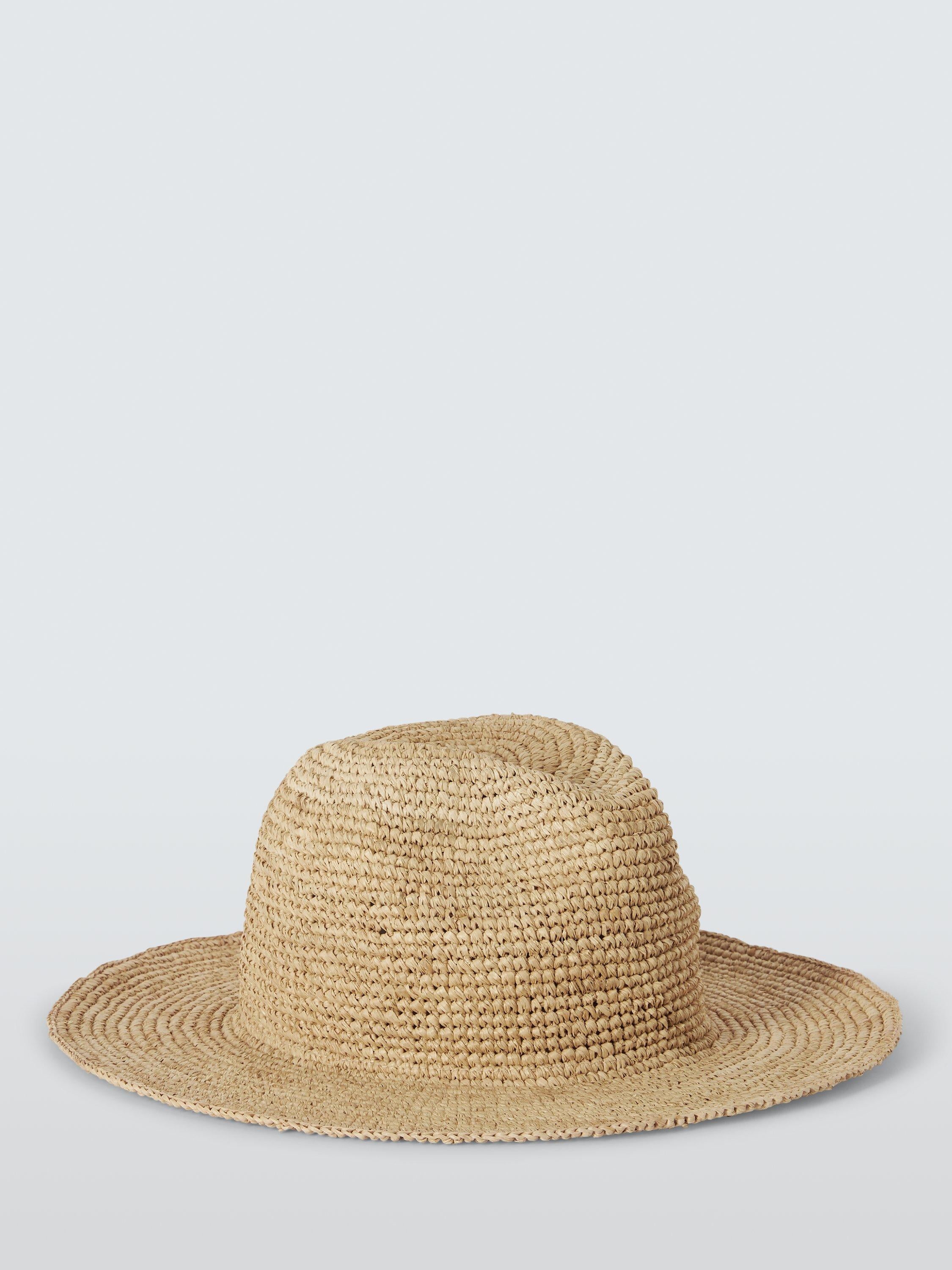 John Lewis raffia fedora hat natural, UK version
