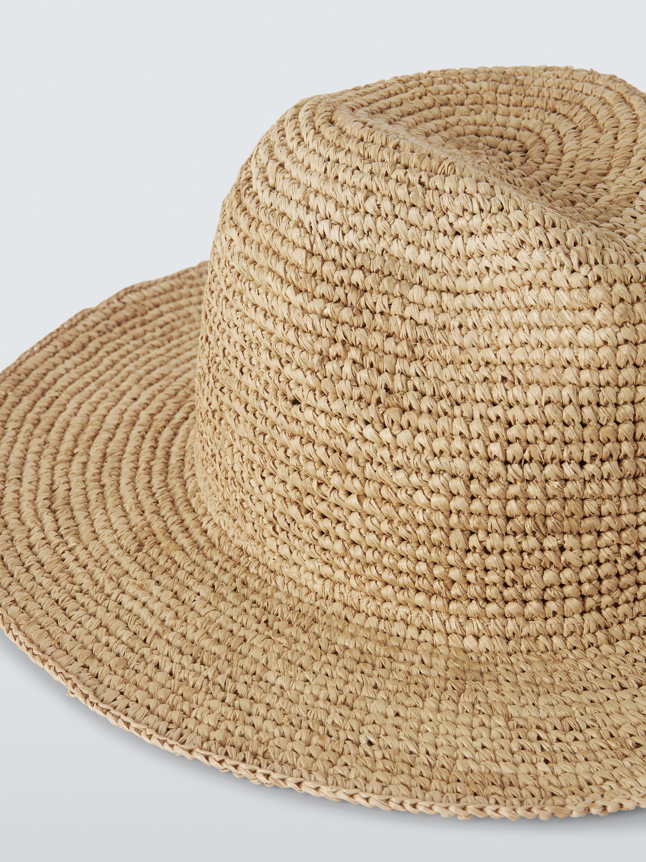 John Lewis raffia fedora hat natural, UK version
