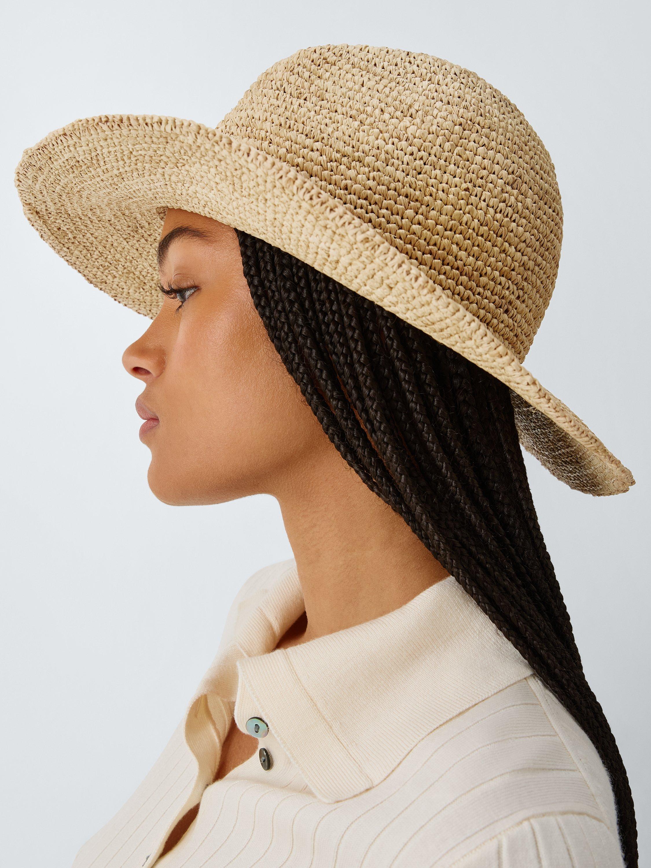 John Lewis raffia fedora hat natural, UK version