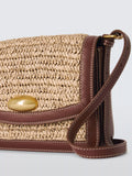 John Lewis Intentional raffia leather medium crossbody bag - British product