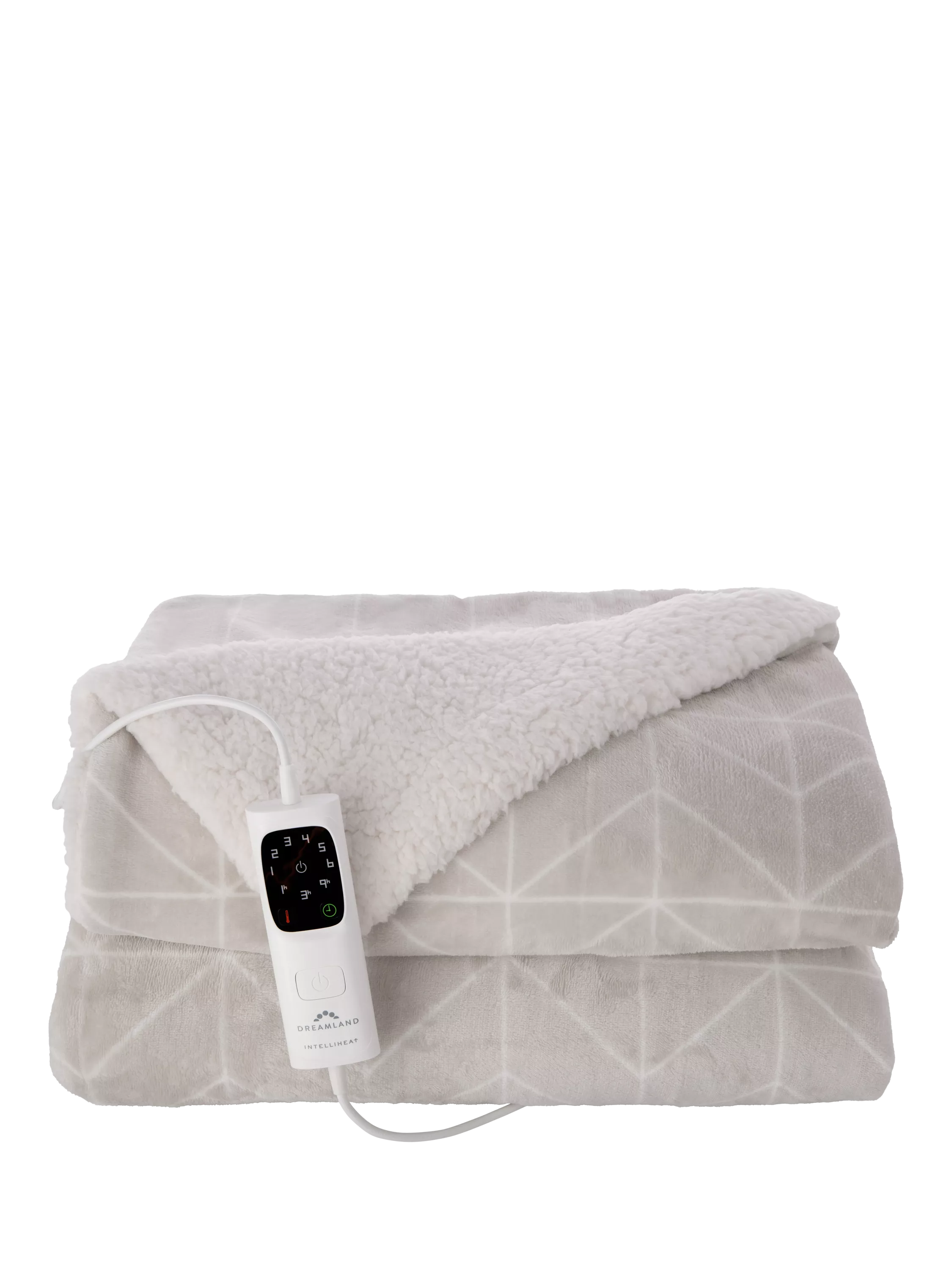 Dreamland Nap Time sherpa electric throw blanket beige - British product