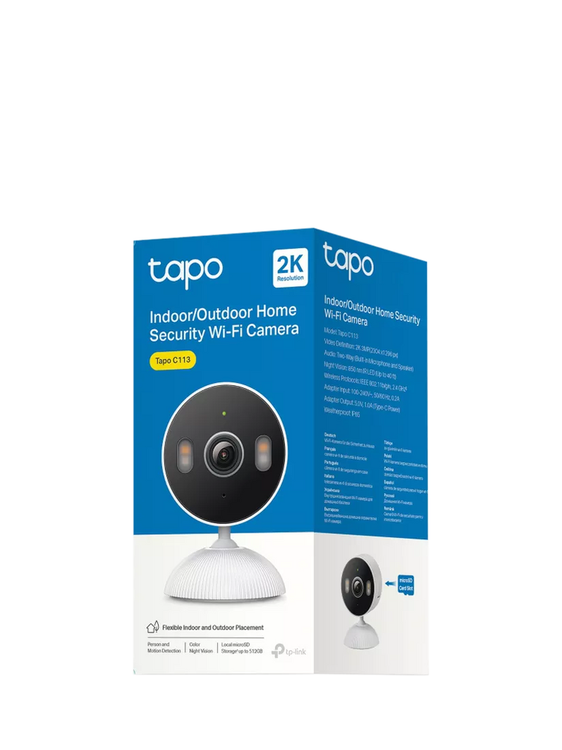 TP-Link Tapo C113 2K smart security camera (British brand)