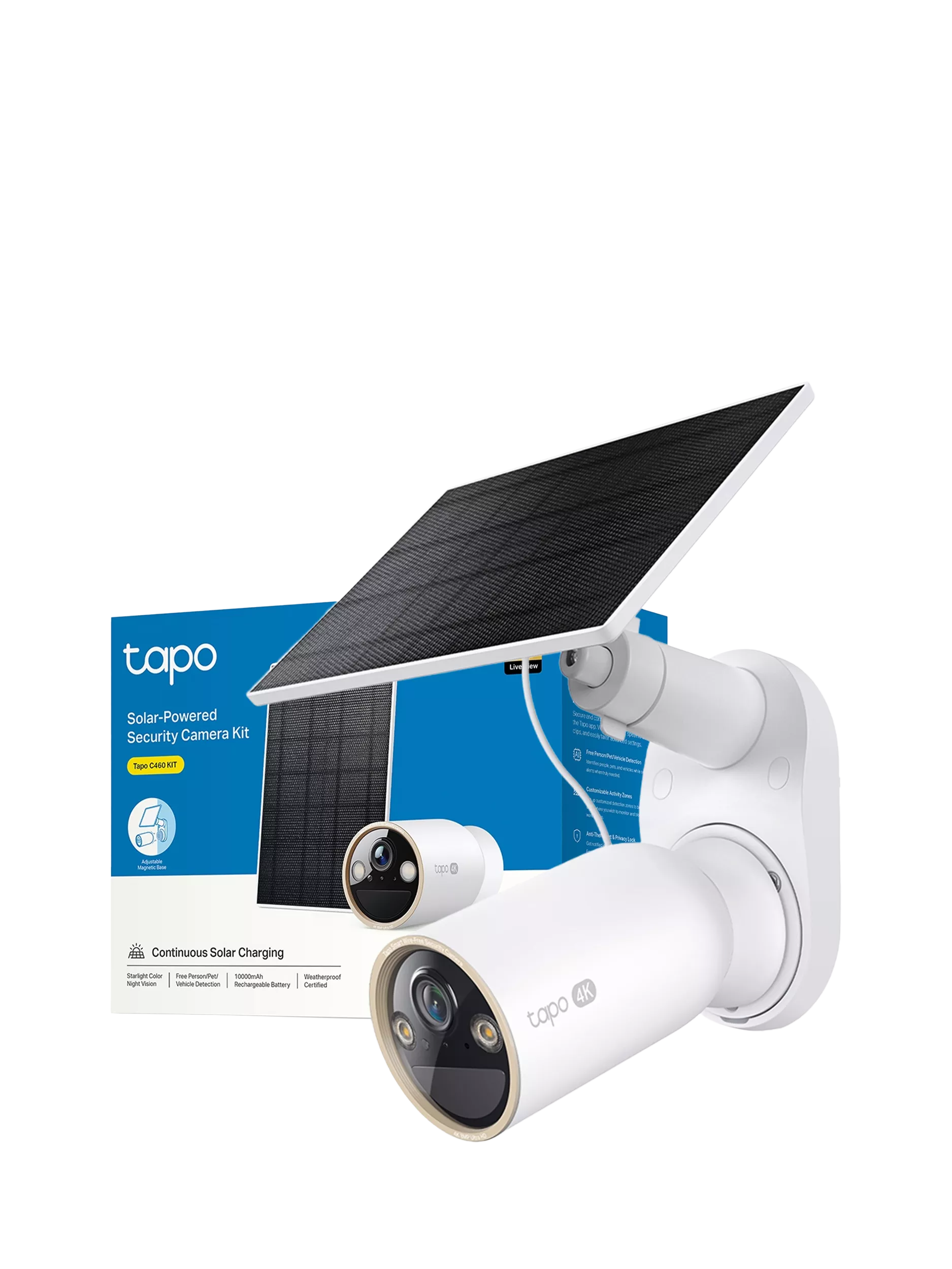 TP-Link Tapo C460 outdoor security camera with solar panel, imported from the UK