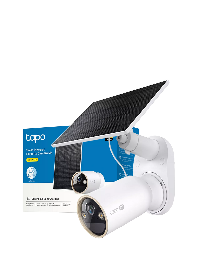 TP-Link Tapo C460 outdoor security camera with solar panel, imported from the UK