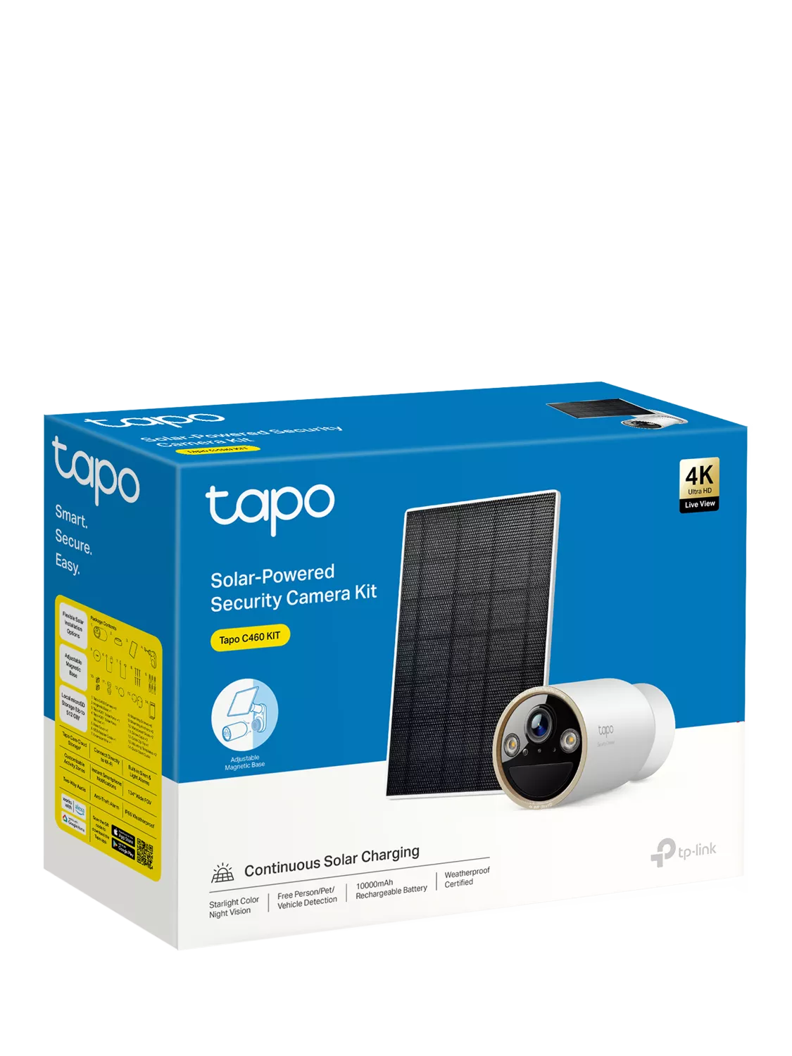 TP-Link Tapo C460 outdoor security camera with solar panel, imported from the UK