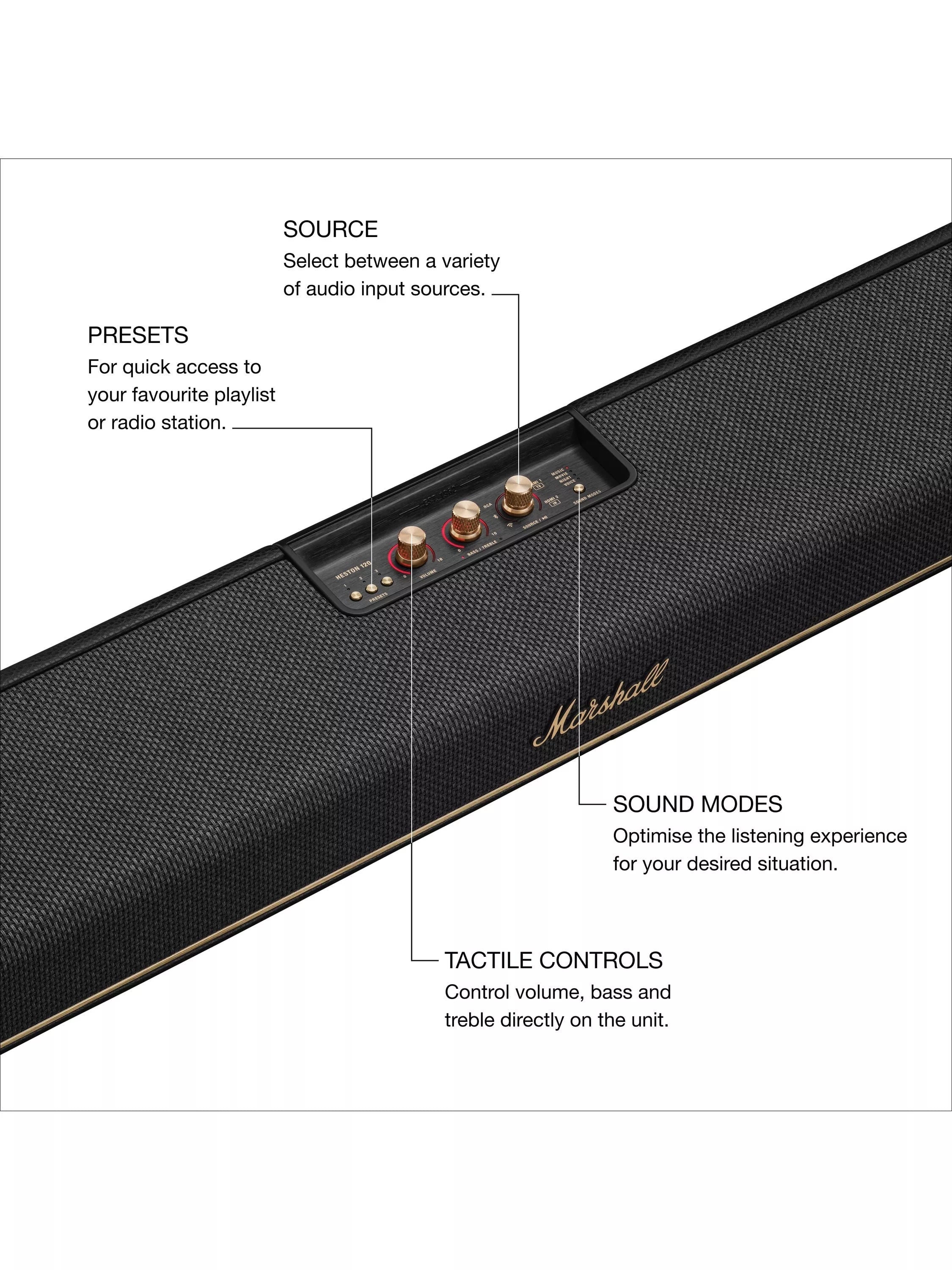 Marshall Heston 120 soundbar black - British product