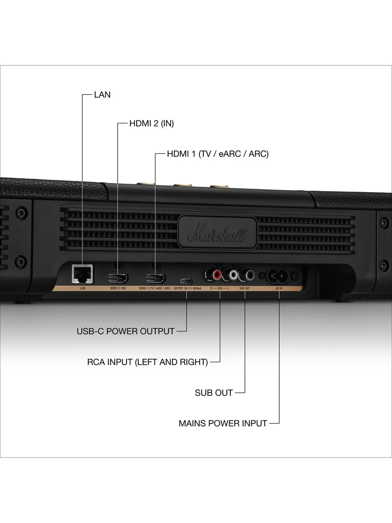 Marshall Heston 120 soundbar black - British product