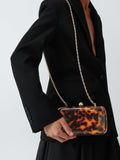 John Lewis Elle Clutch Bag tortoiseshell, imported from the UK