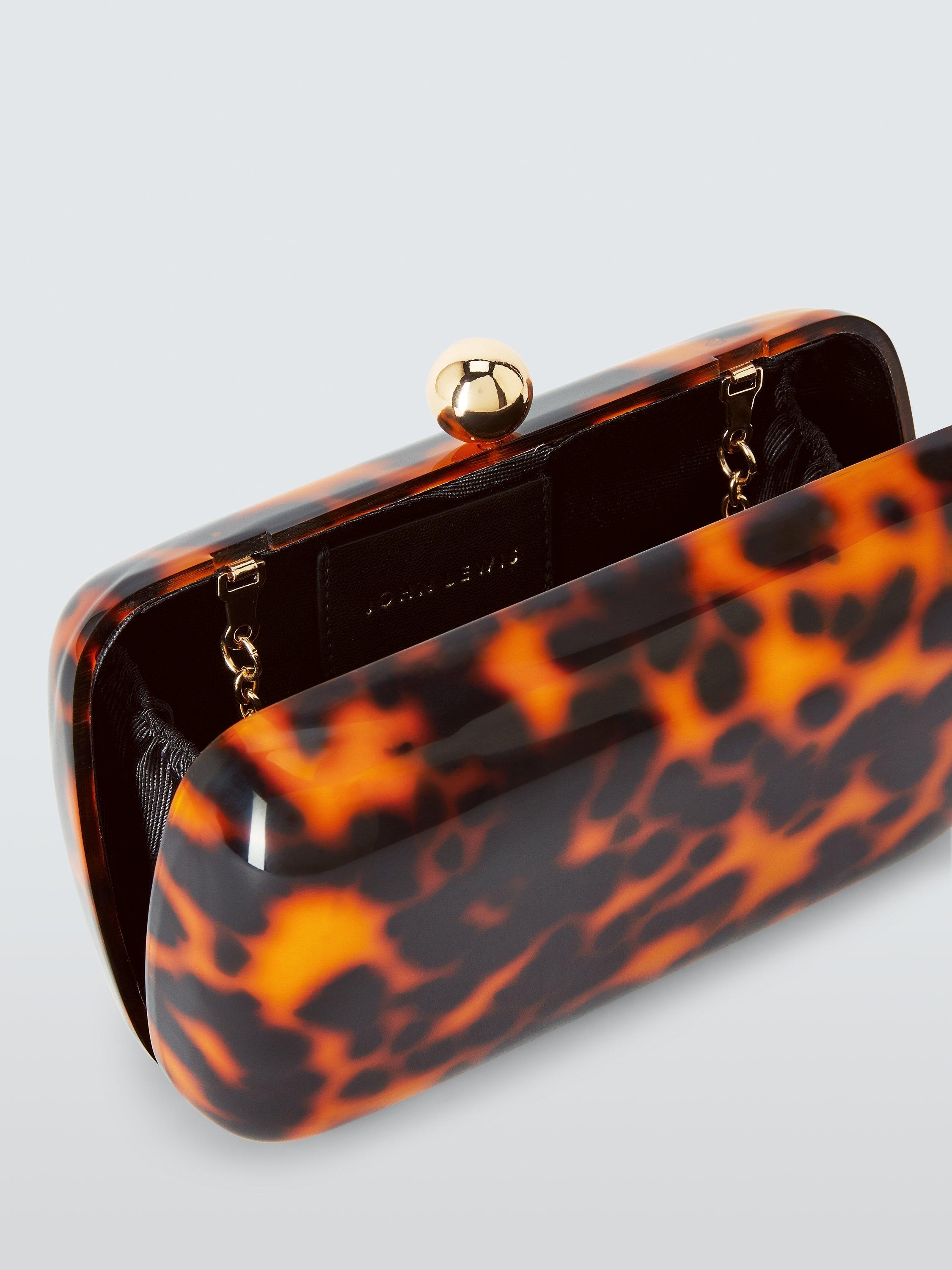 John Lewis Elle Clutch Bag tortoiseshell, imported from the UK
