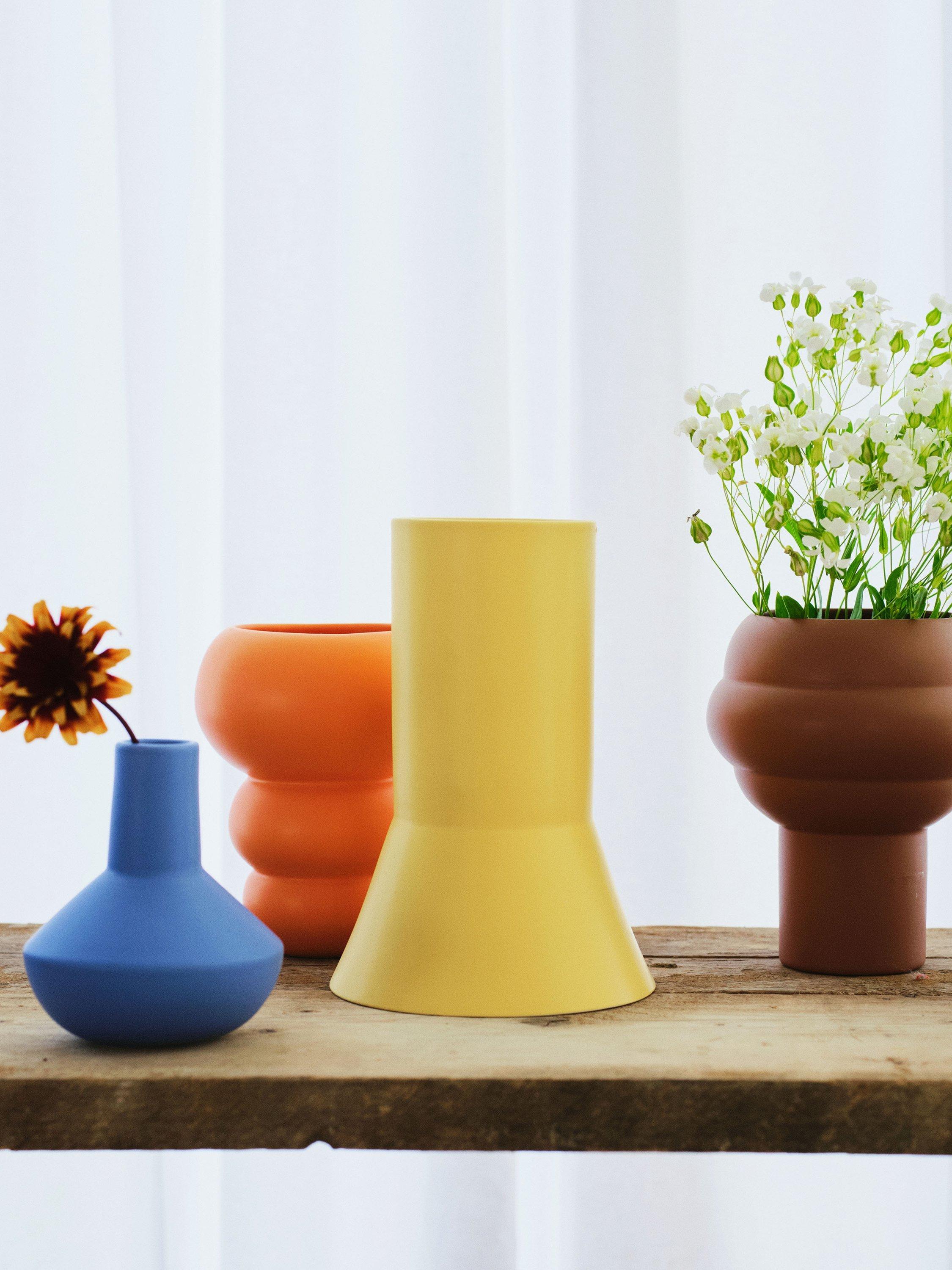 The Conran Shop base vase H25cm yellow earthenware - British product