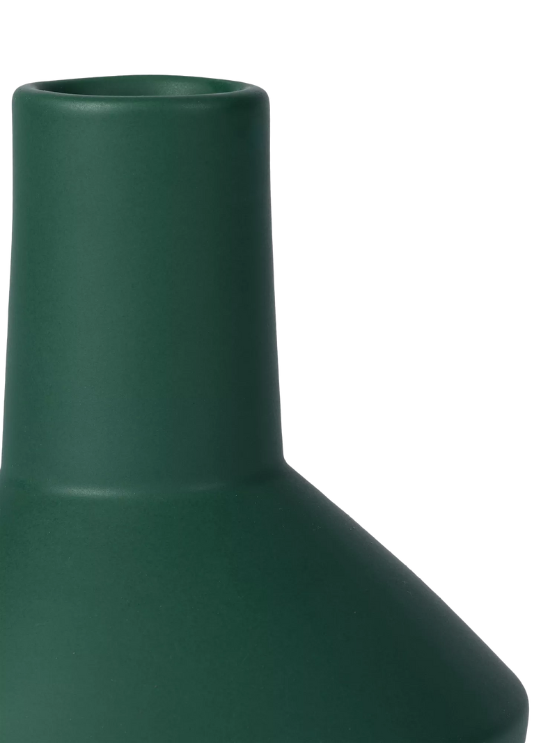 The Conran Shop sphere bottle earthenware vase green 18.5cm (British brand)