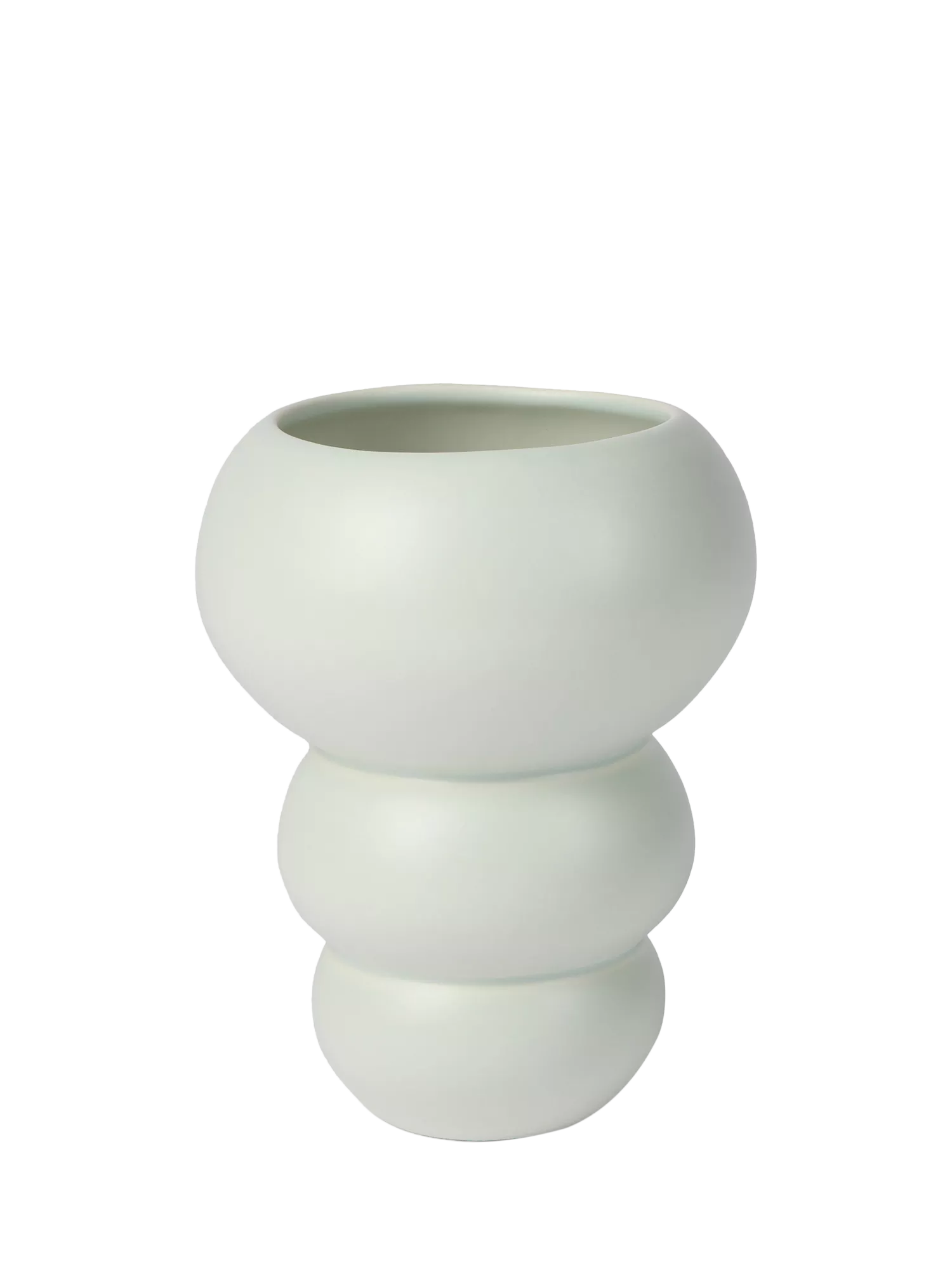 Conran Shop Stacked Spheres earthenware vase mint, imported from the UK