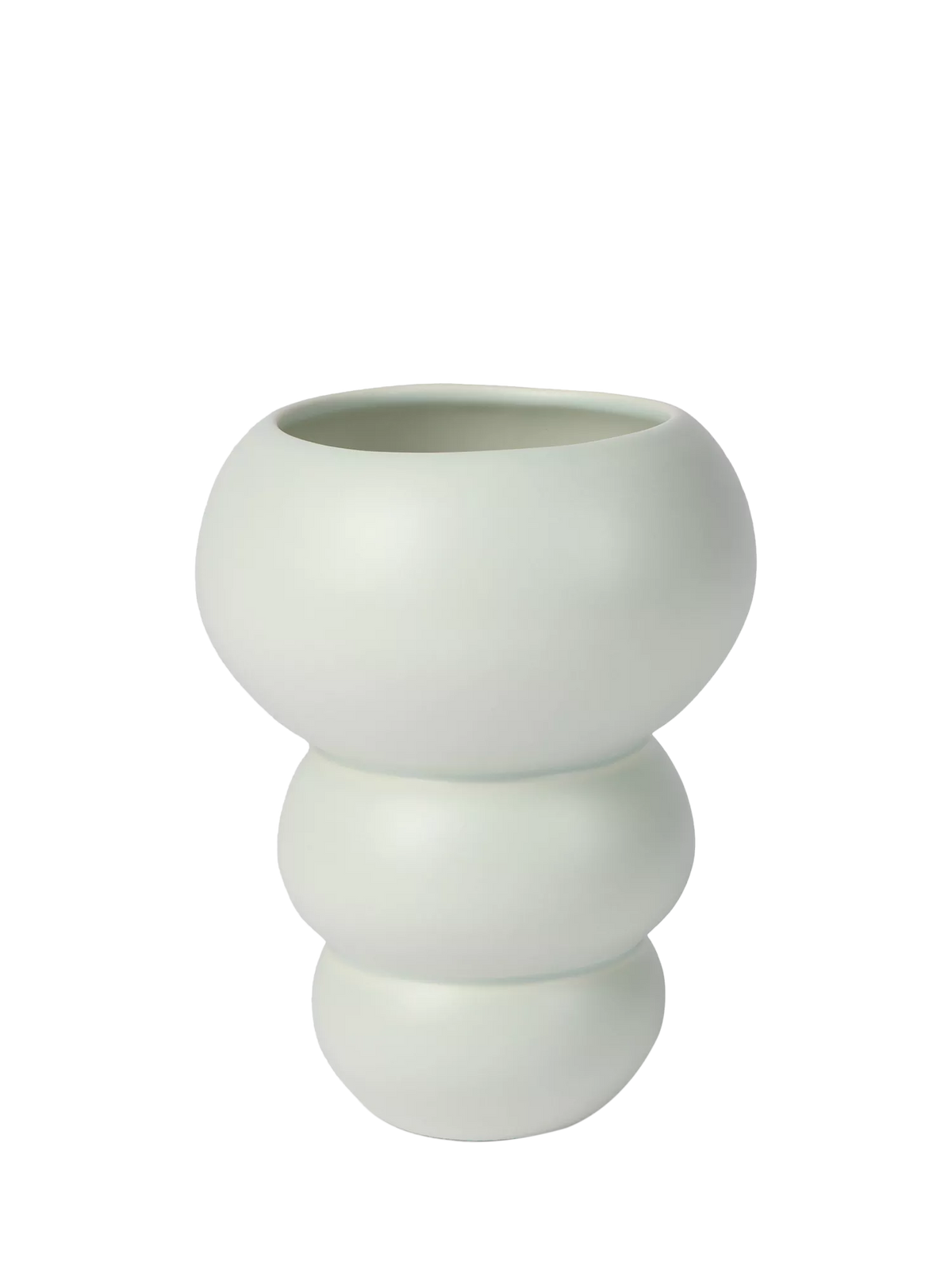 Conran Shop Stacked Spheres earthenware vase mint, imported from the UK