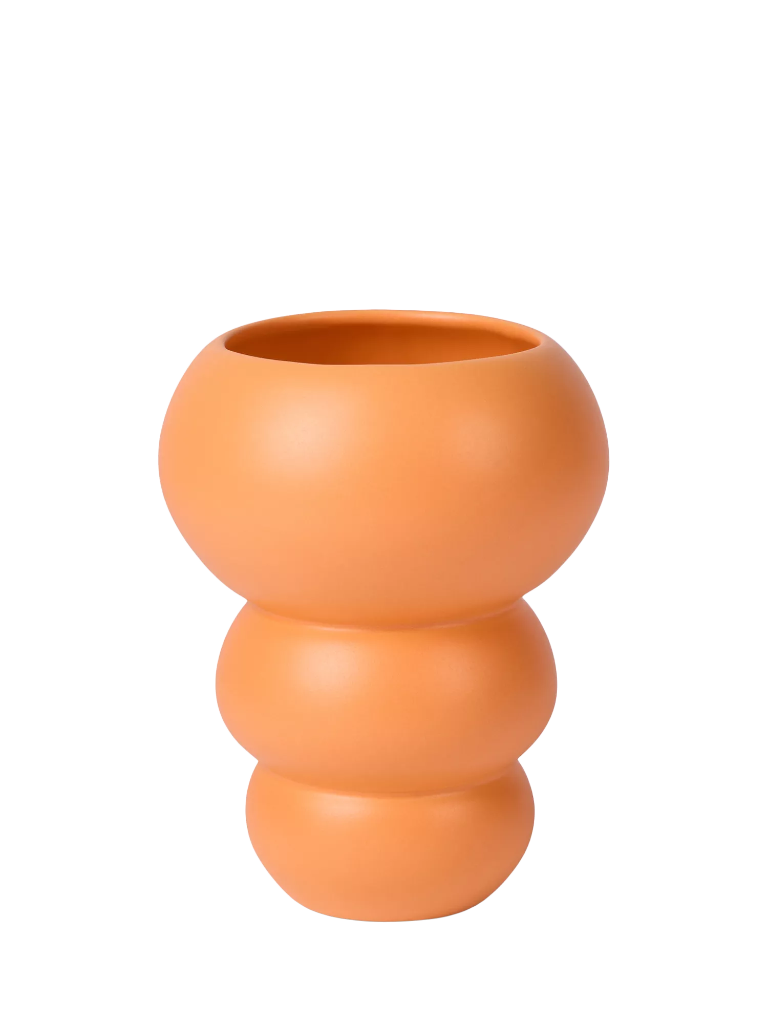 The Conran Shop orange stacked spheres earthenware vase H18.5cm, UK version