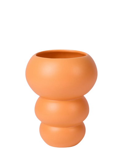 John Lewis The Conran Shop Stacked Spheres Earthenware Vase Orange H18.5cm- Buy online at McGrocer