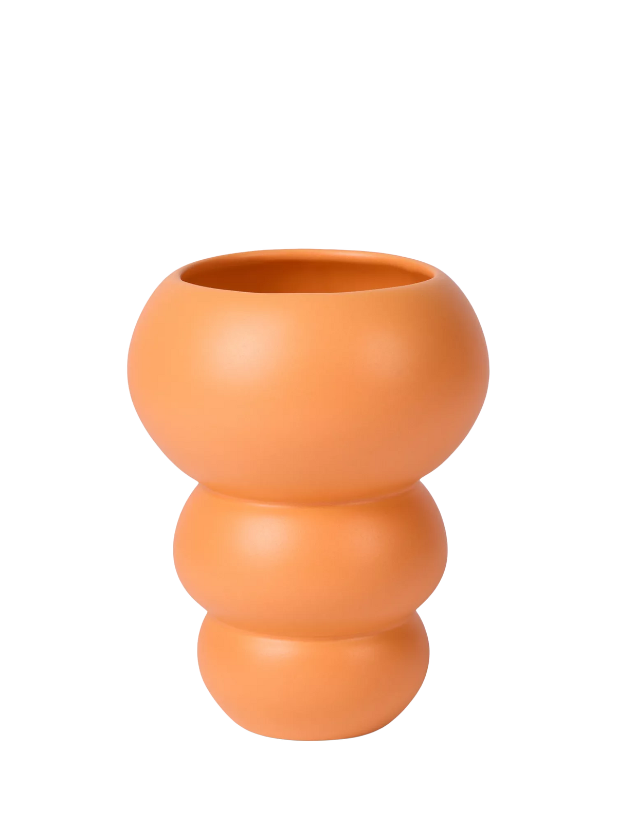The Conran Shop orange stacked spheres earthenware vase H18.5cm, UK version