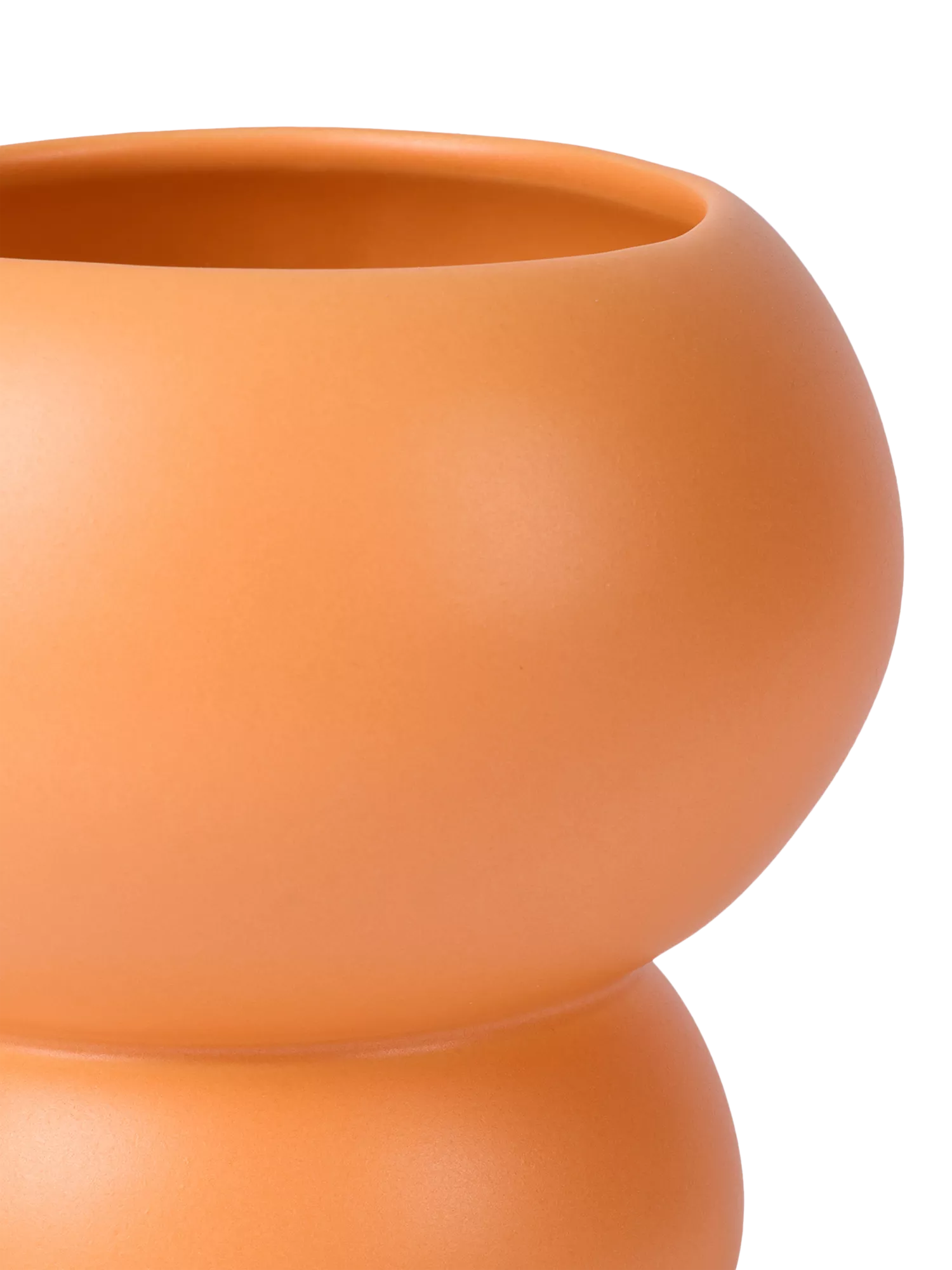 The Conran Shop orange stacked spheres earthenware vase H18.5cm, UK version