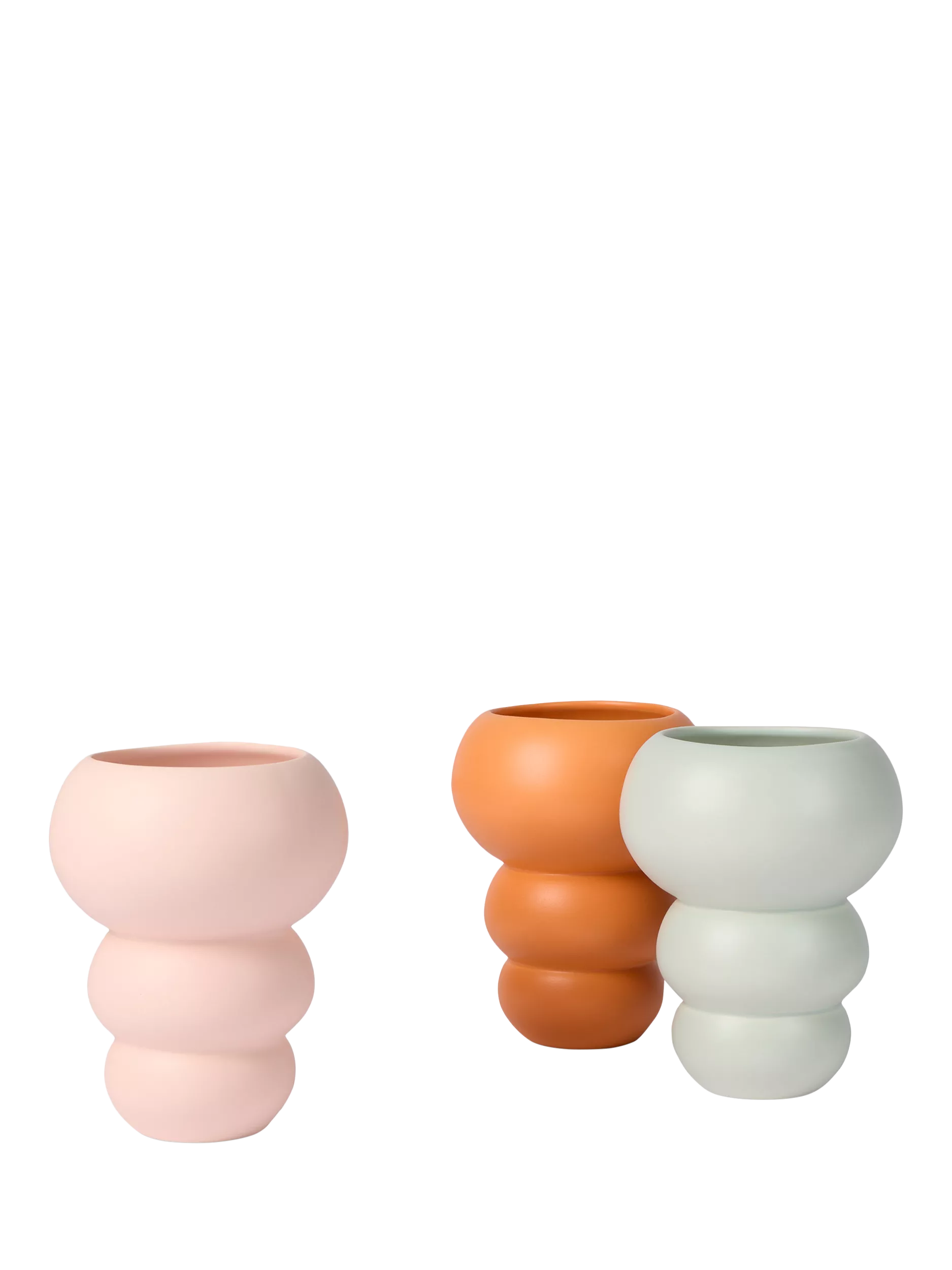 The Conran Shop orange stacked spheres earthenware vase H18.5cm, UK version