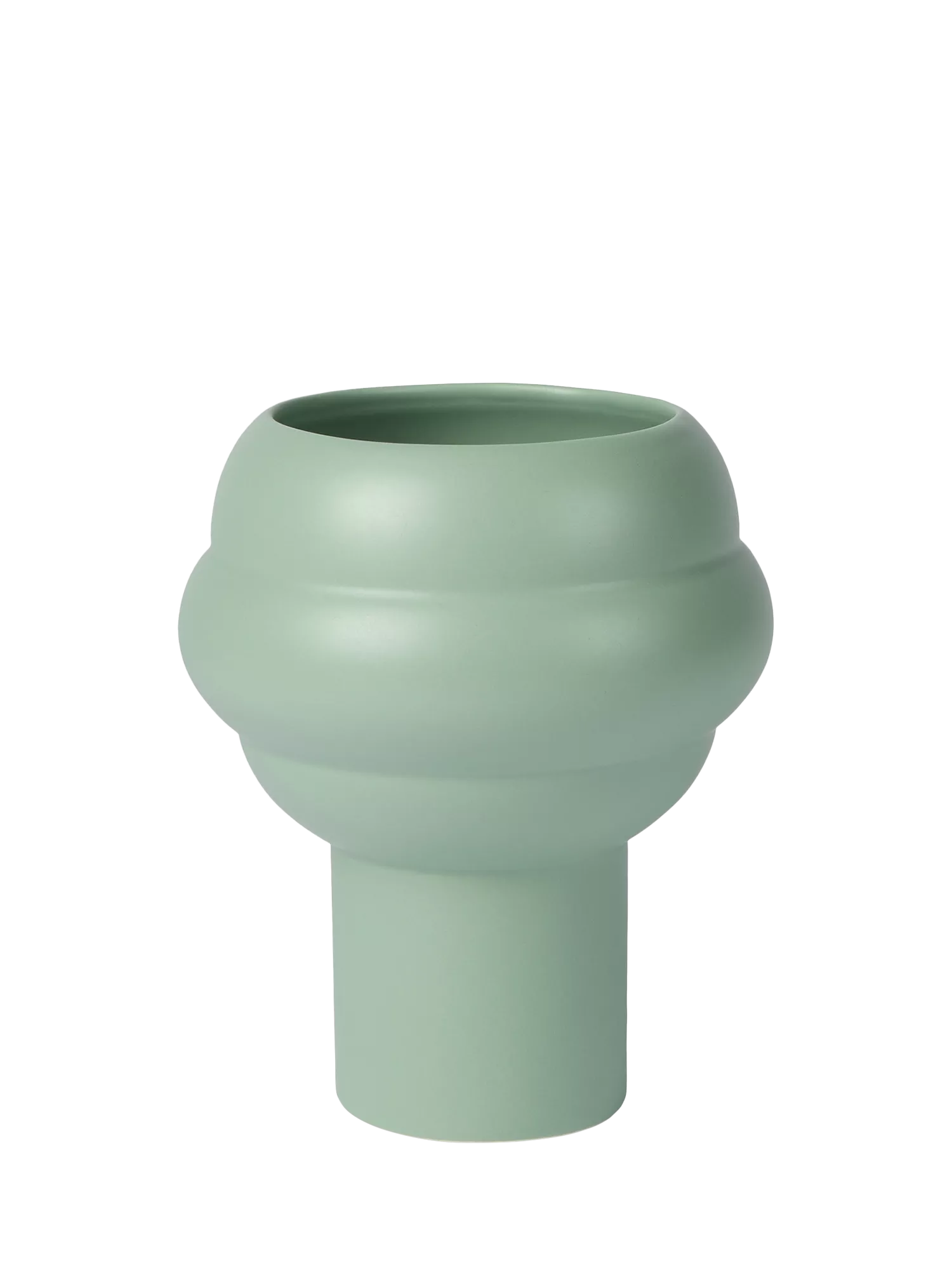 The Conran Shop tree earthenware vase H19.5cm sage green, imported from the UK