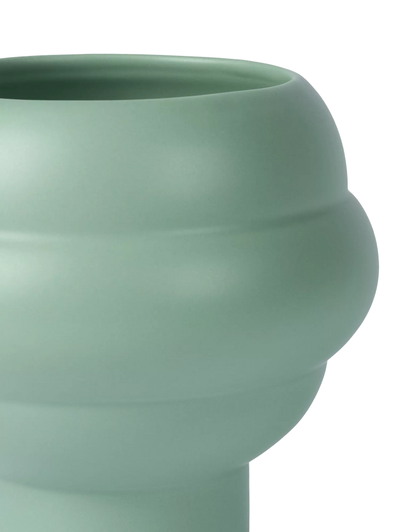 The Conran Shop tree earthenware vase H19.5cm sage green, imported from the UK