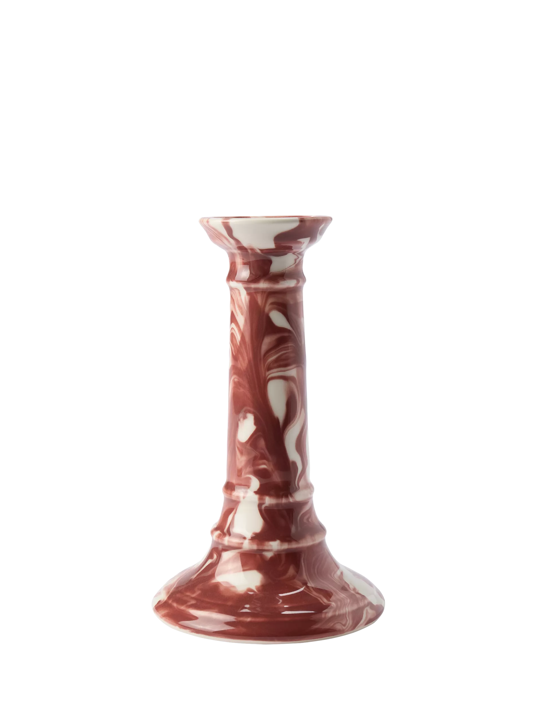 The Conran Shop Wardour candlestick burgundy earthenware, UK version