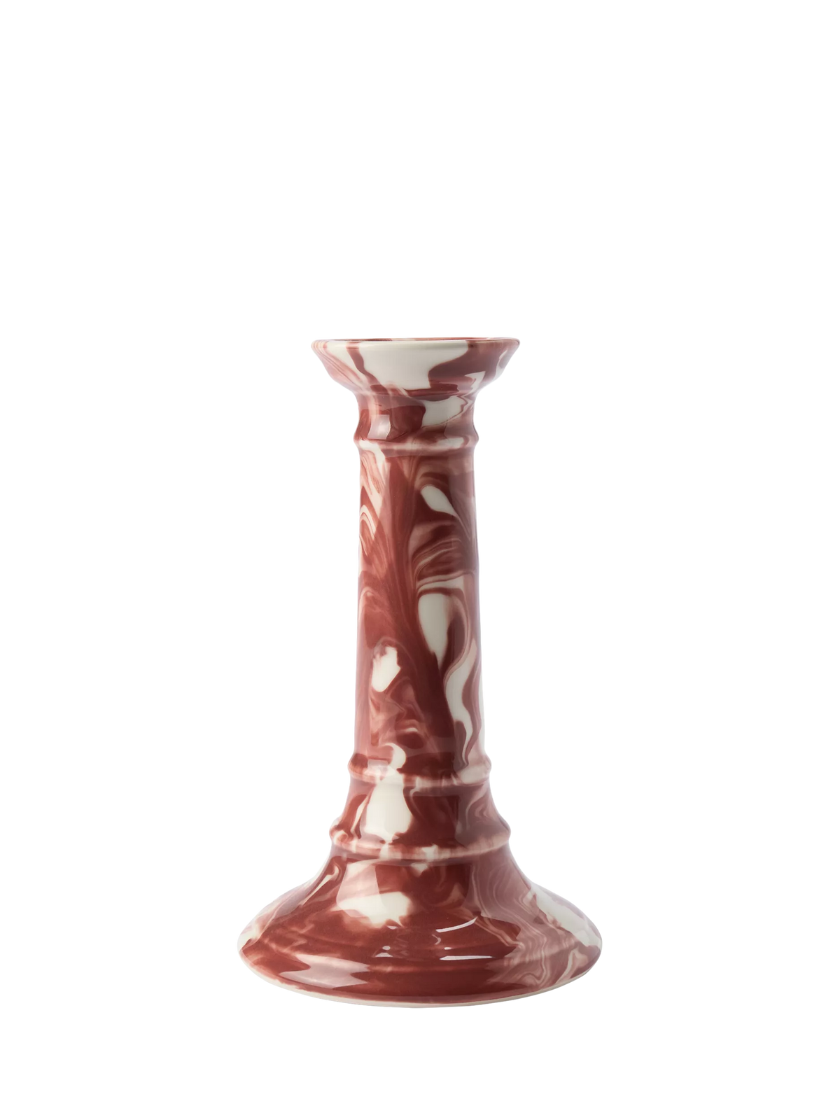 The Conran Shop Wardour candlestick burgundy earthenware, UK version