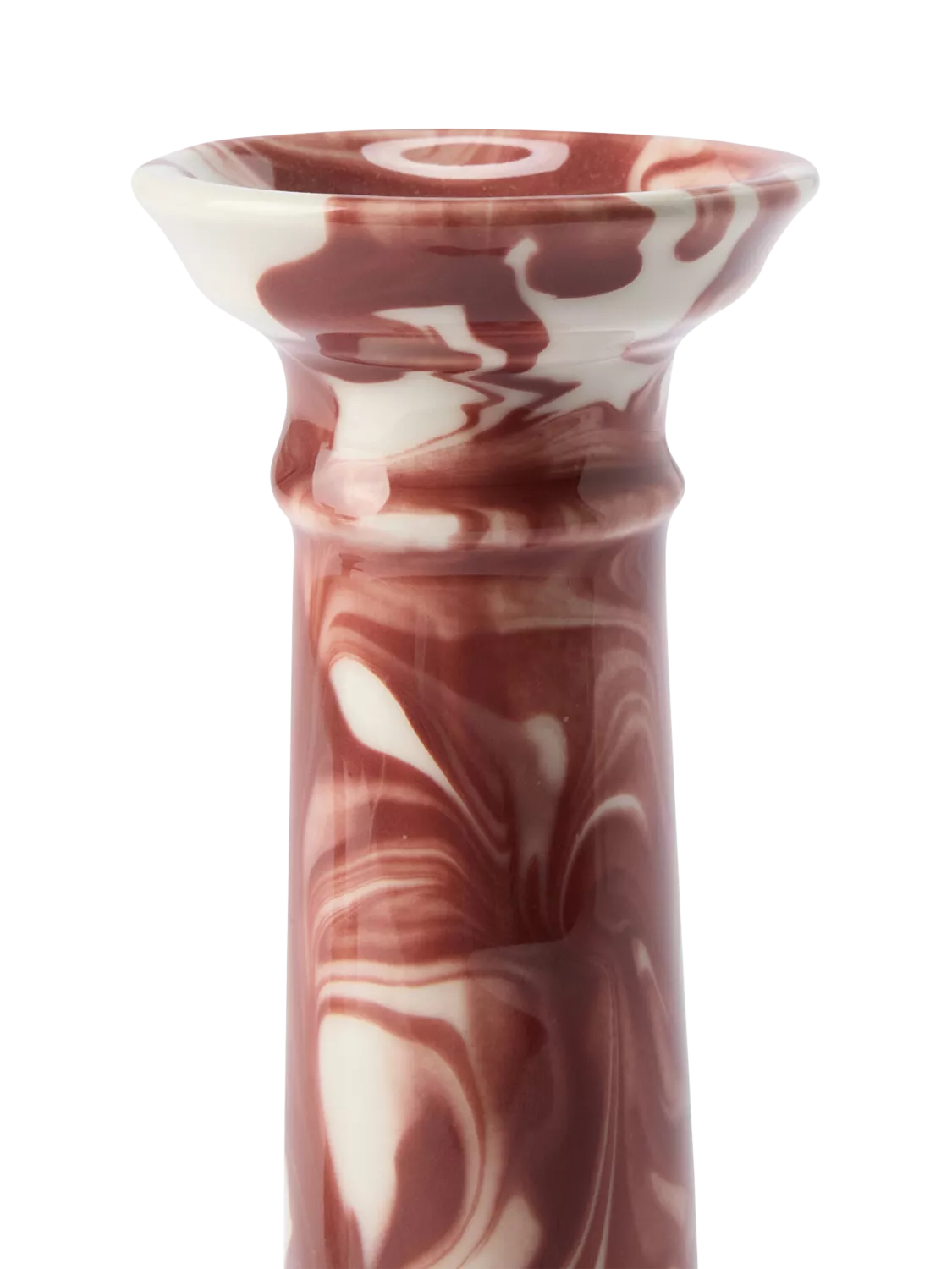 The Conran Shop Wardour candlestick burgundy earthenware, UK version