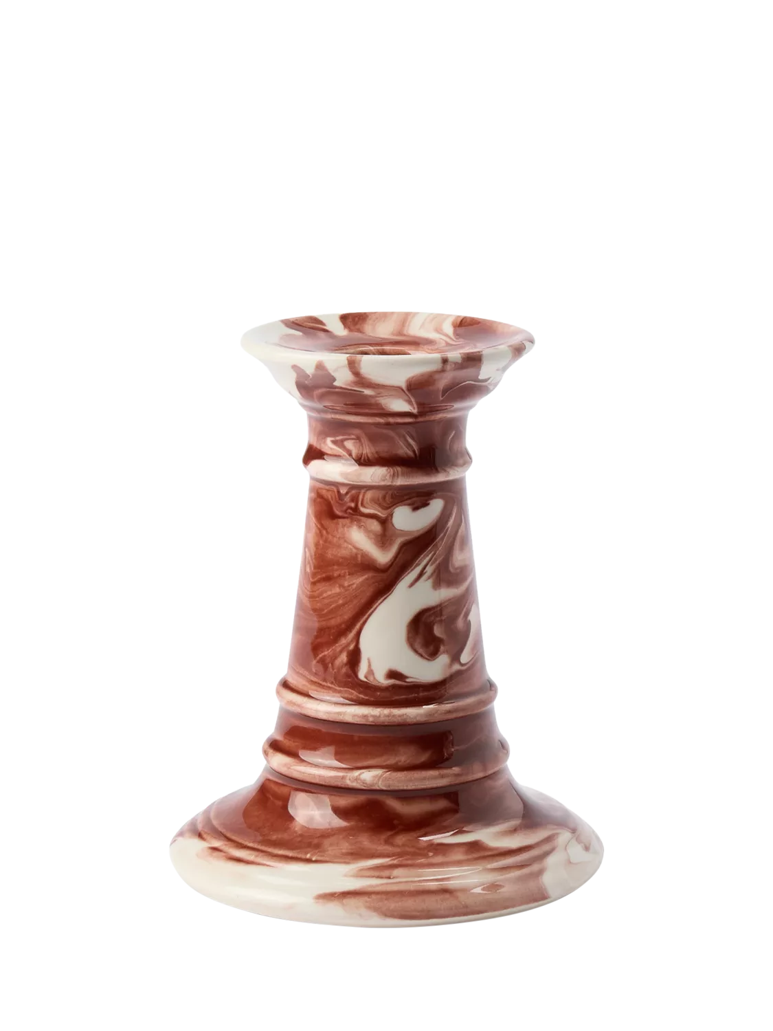 The Conran Shop earthenware candlestick burgundy (British brand)