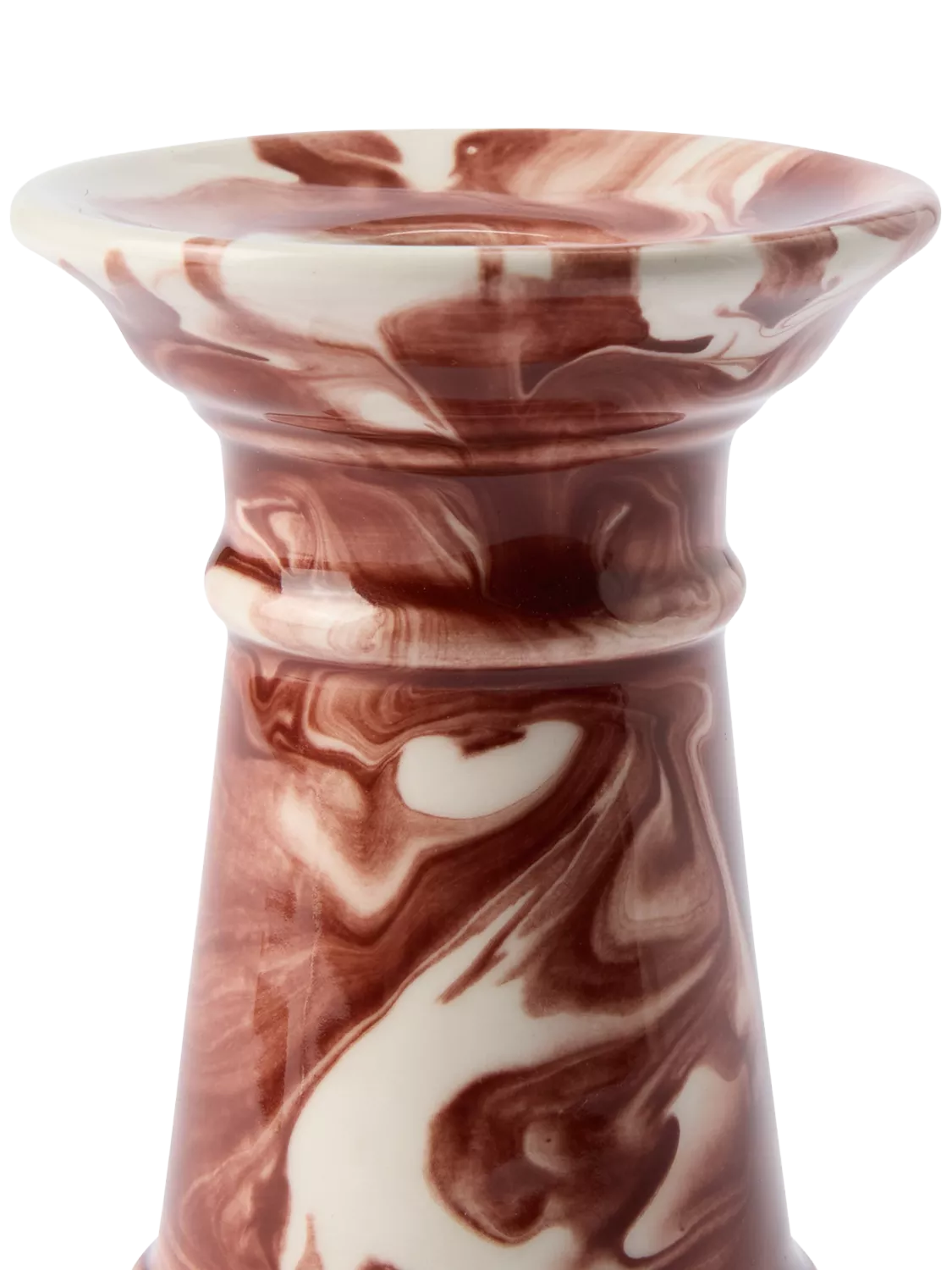 The Conran Shop earthenware candlestick burgundy (British brand)