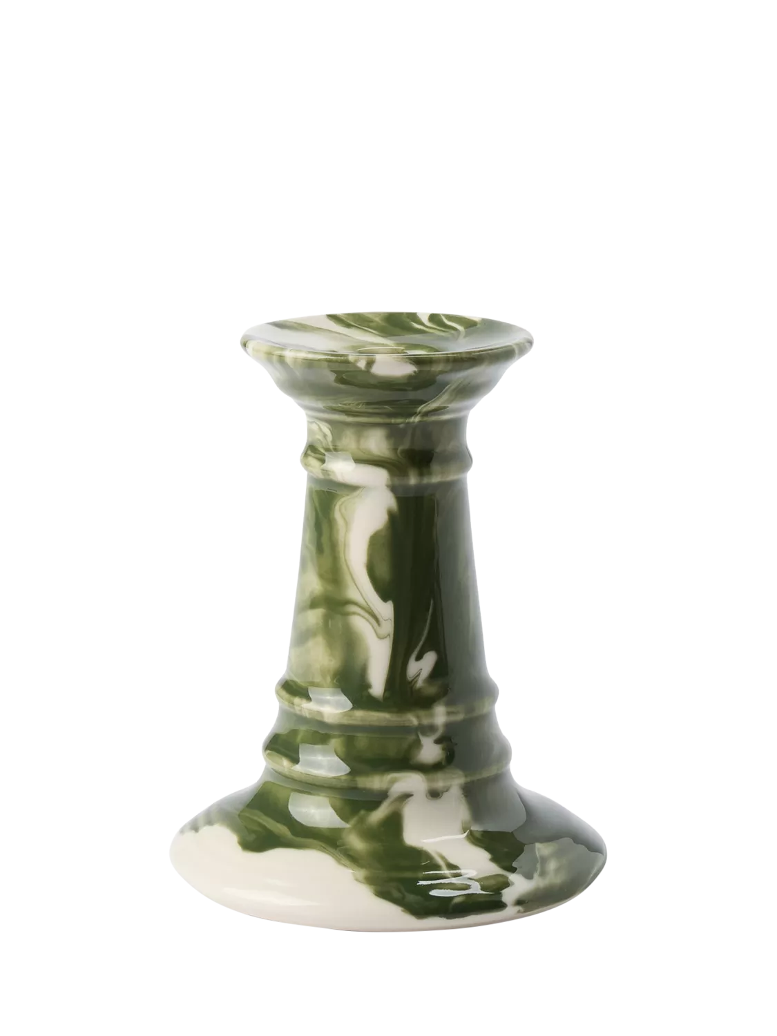 The Conran Shop green earthenware candlestick H11cm - British brand