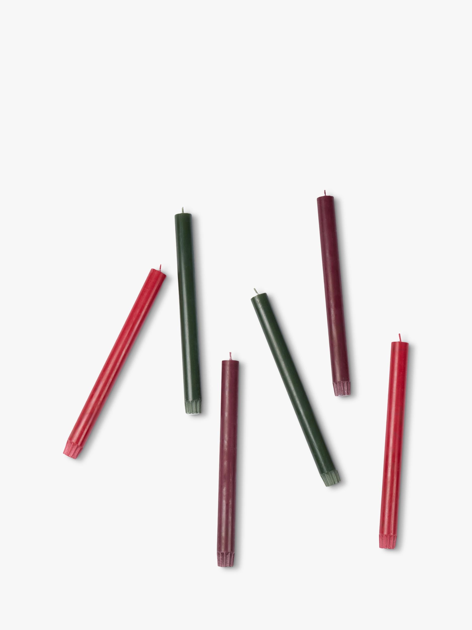 The Conran Shop candles pack of 6 25cm bolds, imported from the UK