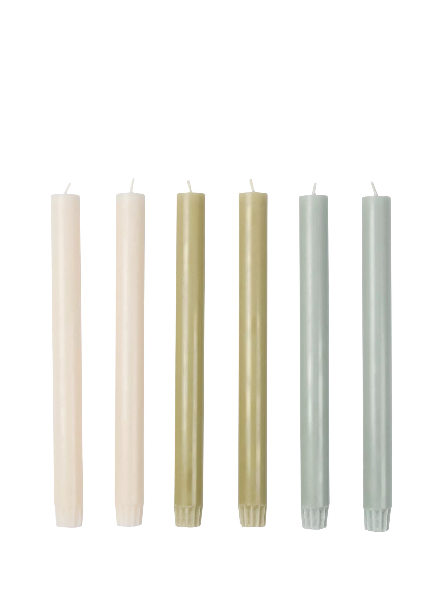 Conran Shop candles pack of six greens - British product
