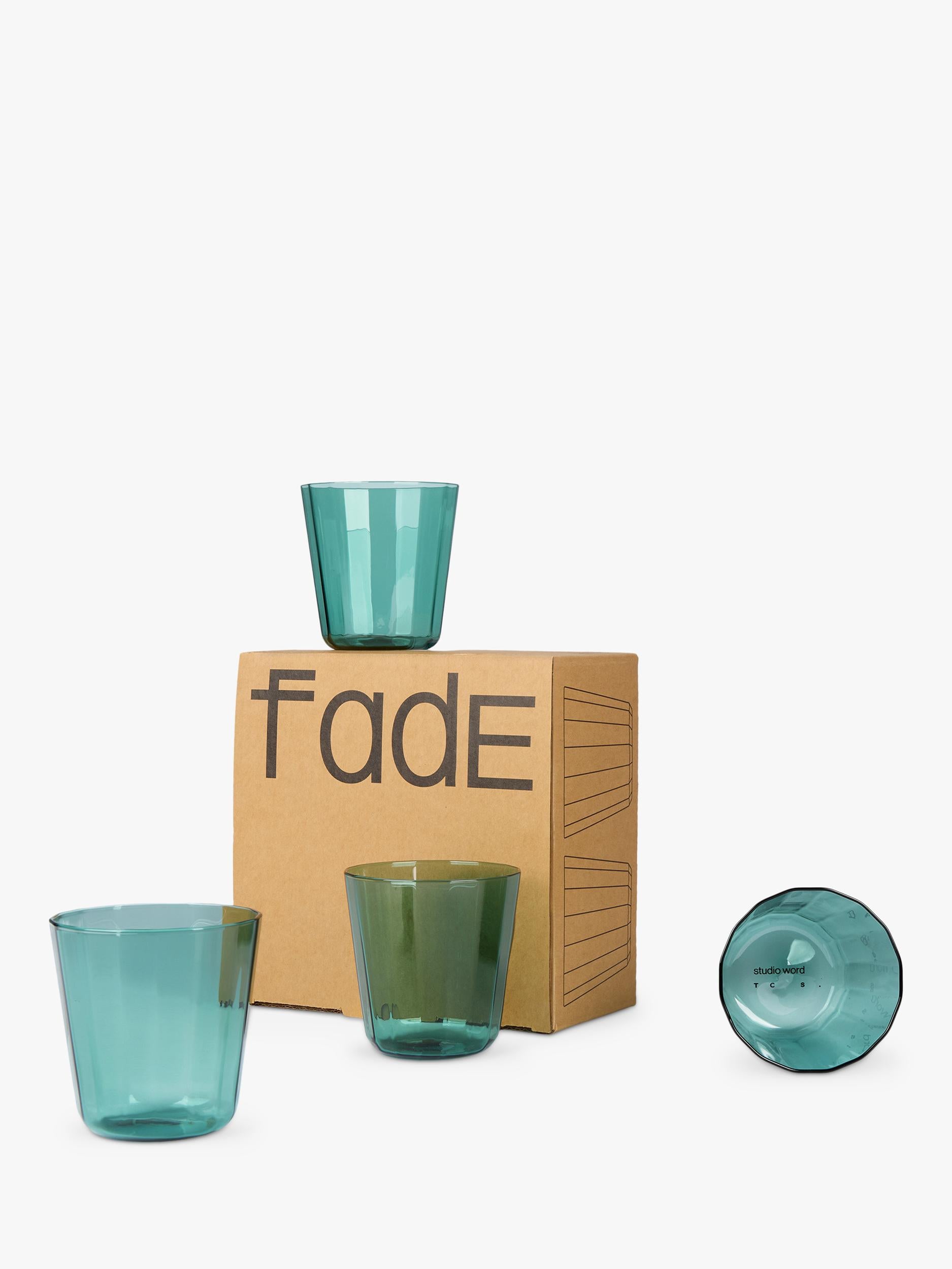 The Conran Shop Fade tumblers set of 4 Petrol 260ml (British brand)