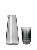 Conran Shop Fade glass carafe and 4 tumblers smoke, imported from the UK