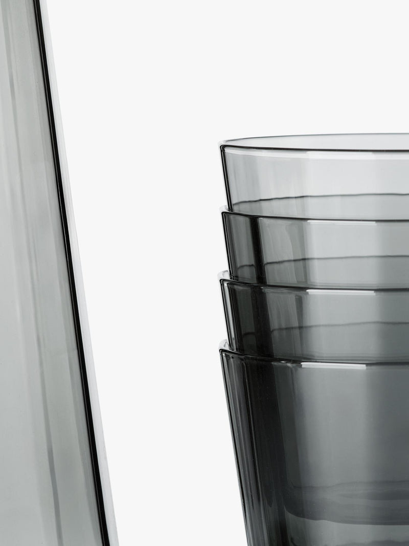 Conran Shop Fade glass carafe and 4 tumblers smoke, imported from the UK