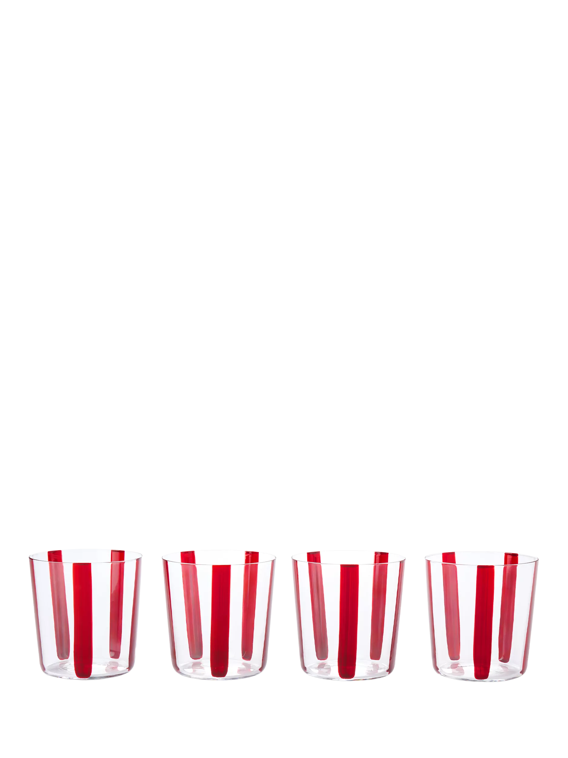 Conran Shop Nova Stripe crystal glass tumbler set 360ml, UK version