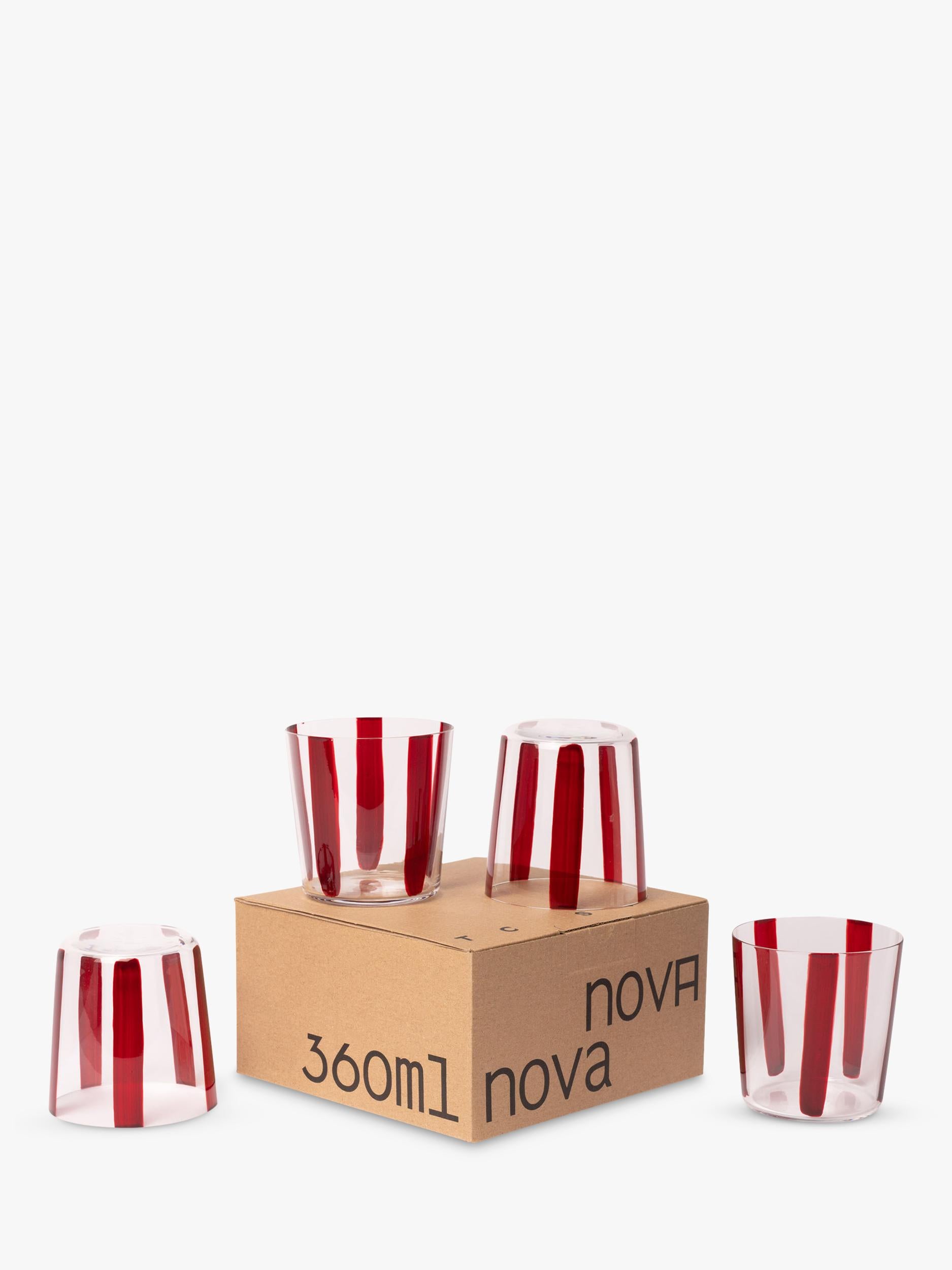 Conran Shop Nova Stripe crystal glass tumbler set 360ml, UK version