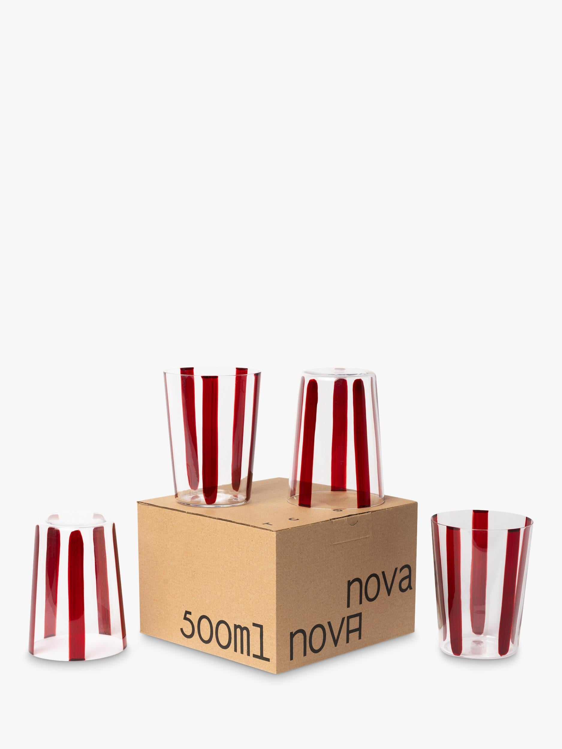 The Conran Shop crystal glass tumblers set of 4 500ml (British brand)