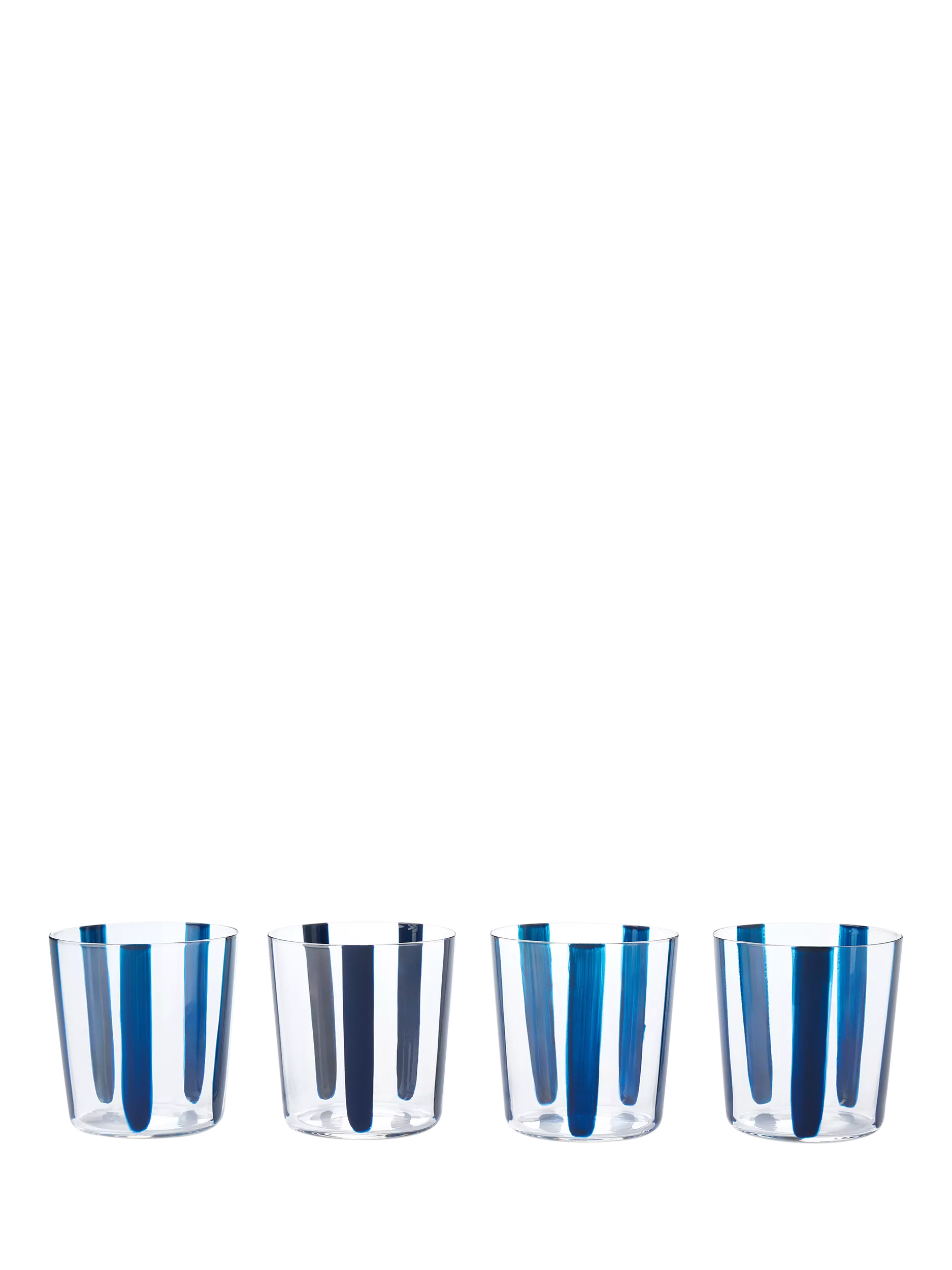Conran Shop Nova Stripe crystal tumblers navy - British product