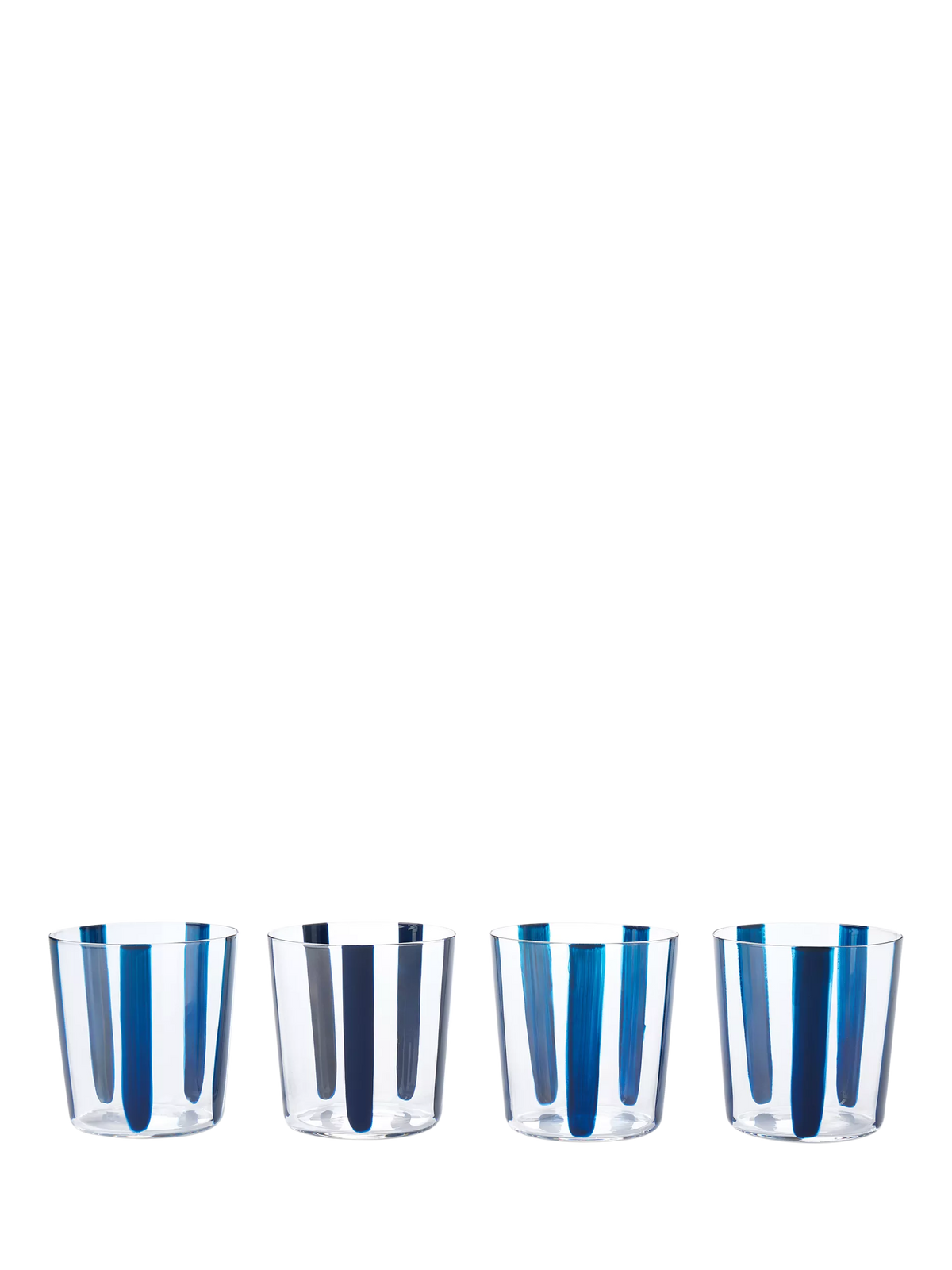 Conran Shop Nova Stripe crystal tumblers navy - British product