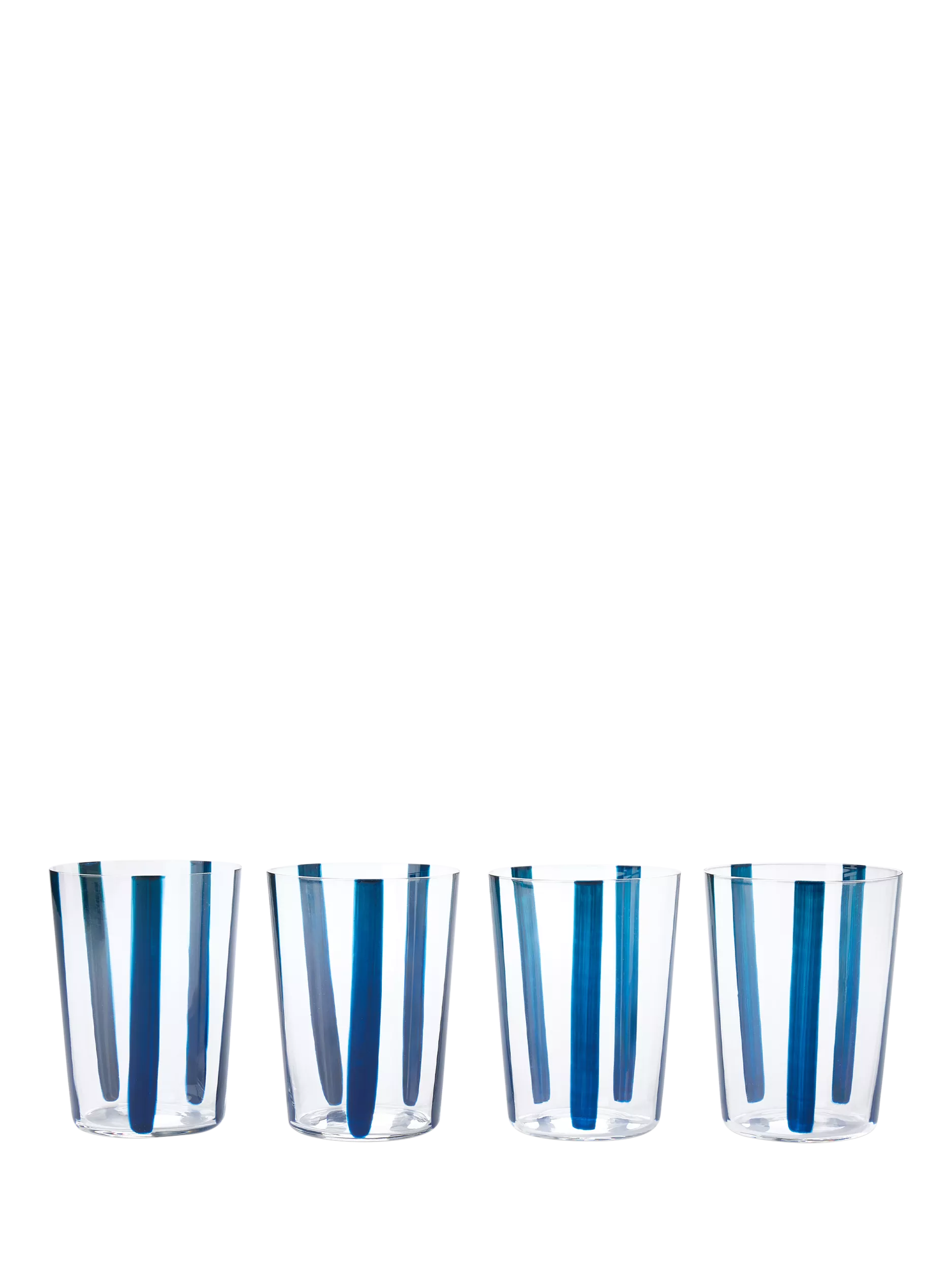 The Conran Shop Nova Stripe crystal glass tumbler set 500ml, imported from the UK