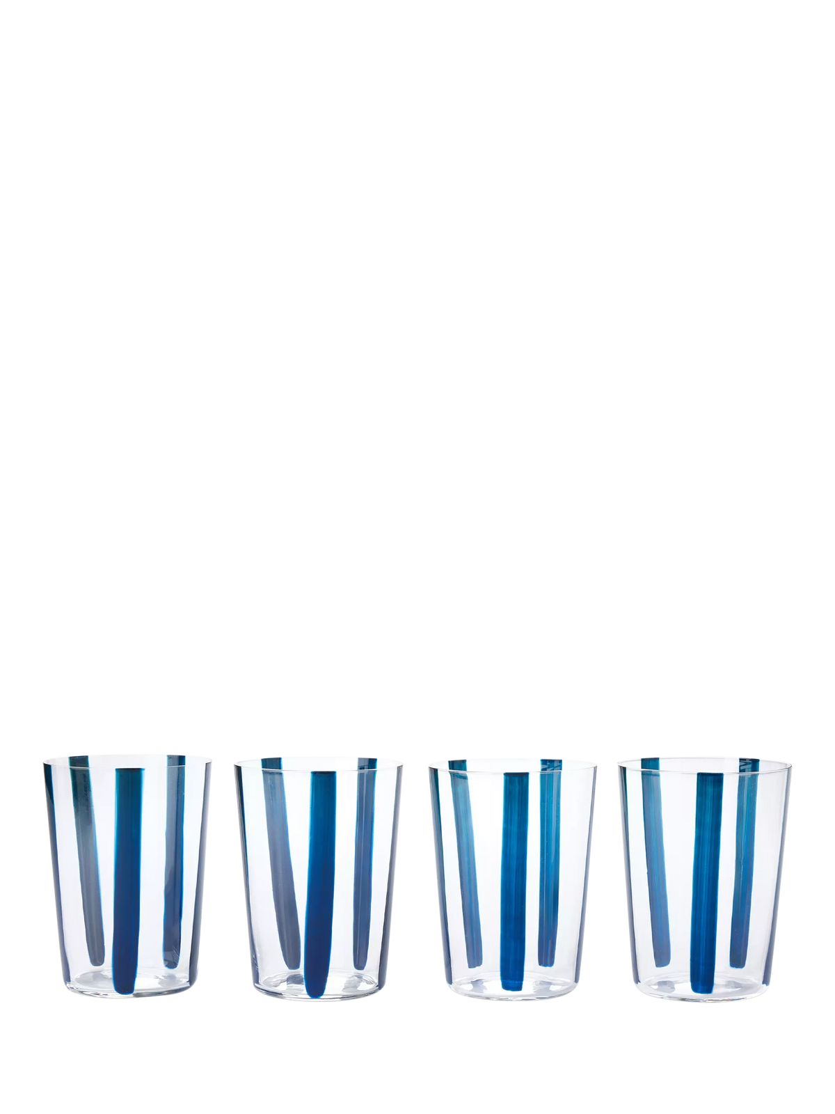 The Conran Shop Nova Stripe crystal glass tumbler set 500ml, imported from the UK