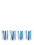 The Conran Shop Nova Stripe crystal glass tumbler set 500ml, imported from the UK
