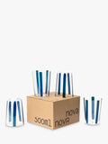 The Conran Shop Nova Stripe crystal glass tumbler set 500ml, imported from the UK
