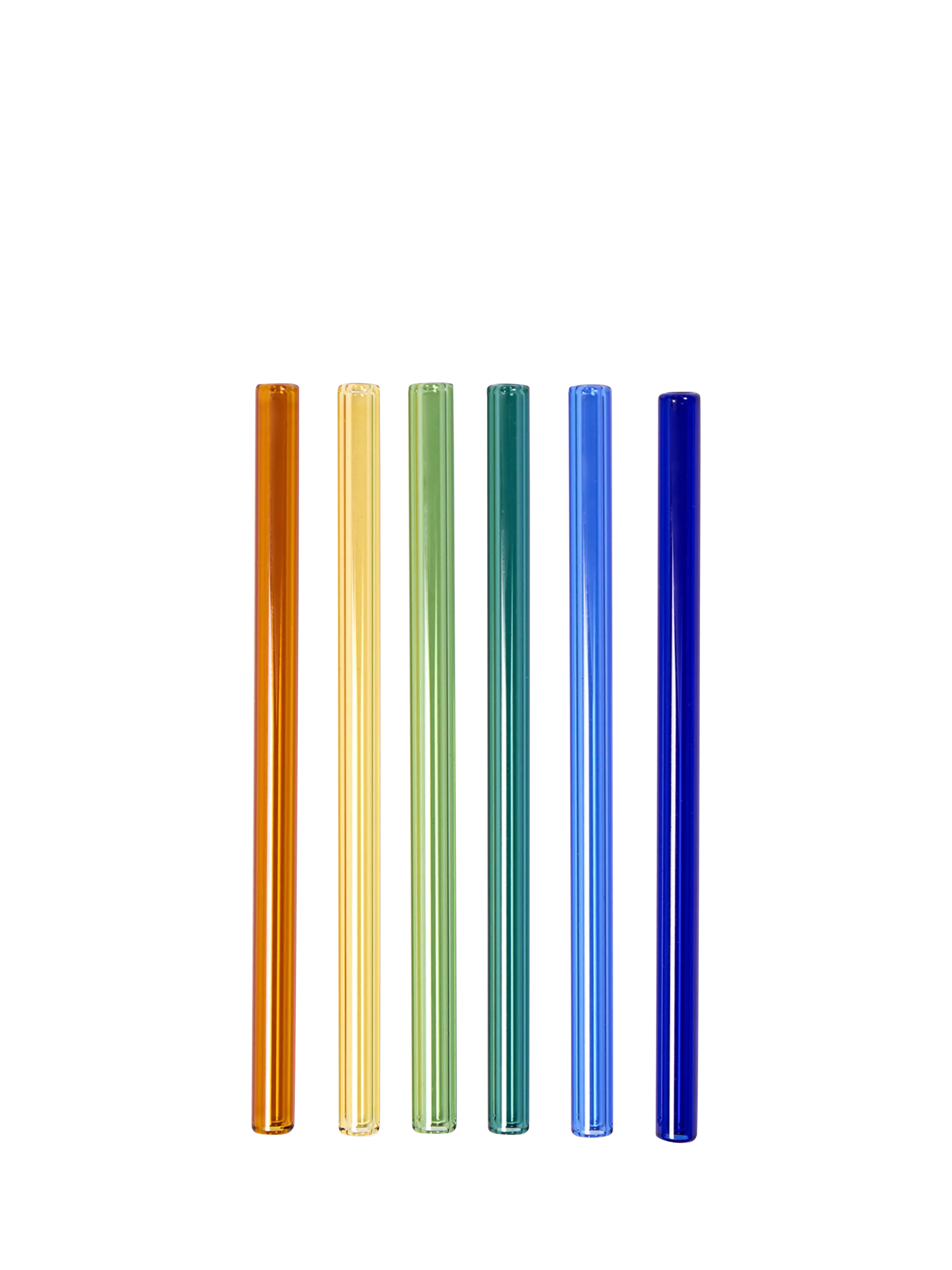 The Conran Shop Santorini reusable glass cocktail straws set of 6 - British product